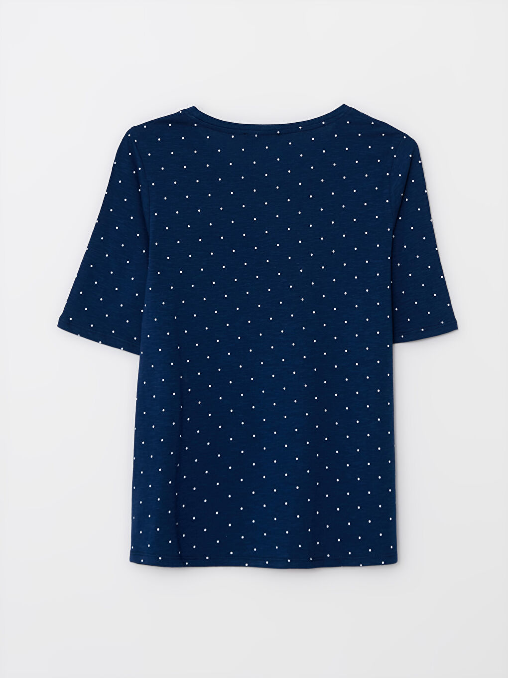 Crew Neck Polka Dot Short Sleeve Cotton Women's T-Shirt -S2AG55Z8-LSJ