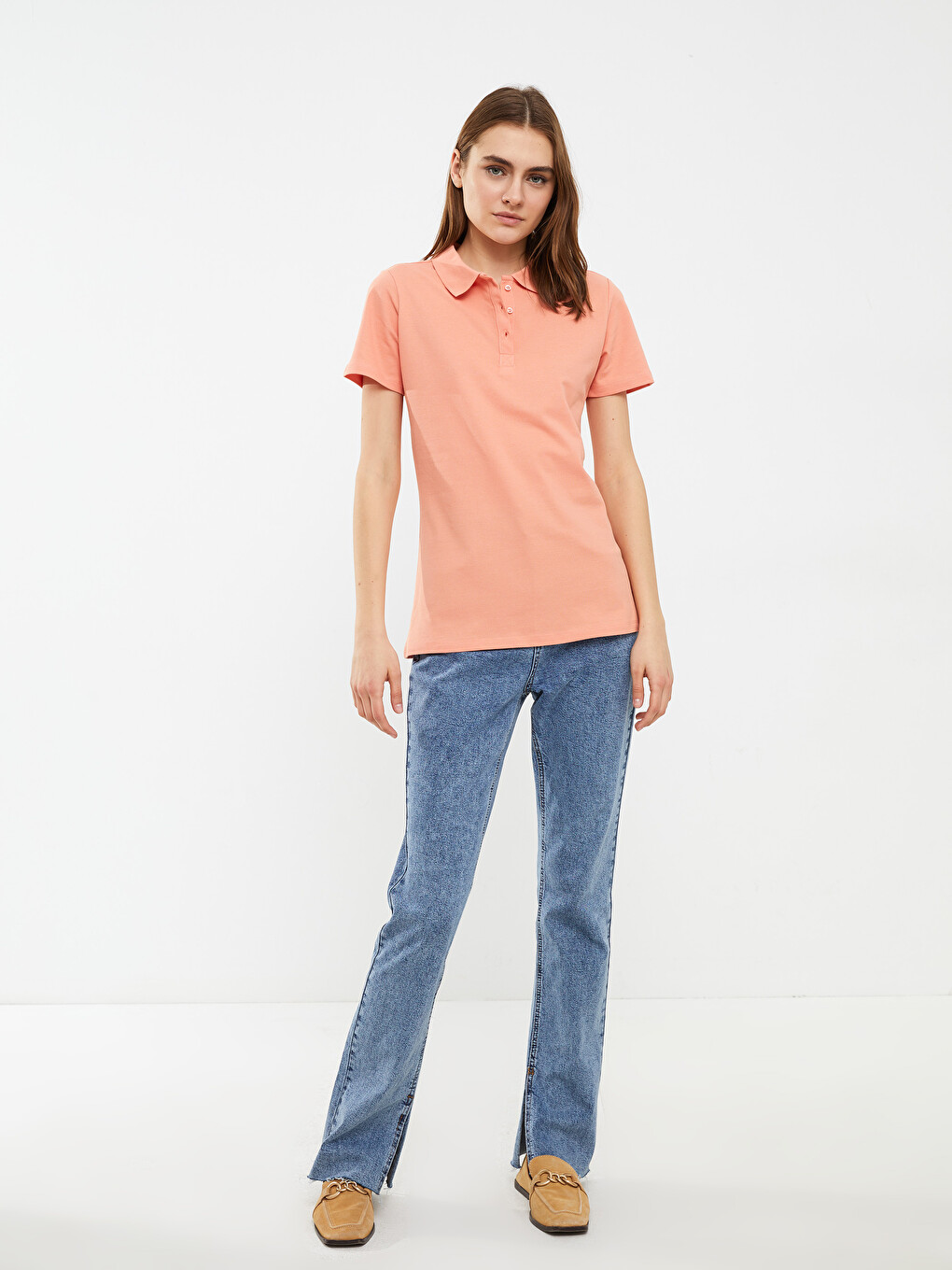 Rollkragen Schlicht Kurzarm T-shirt Für Damen-2