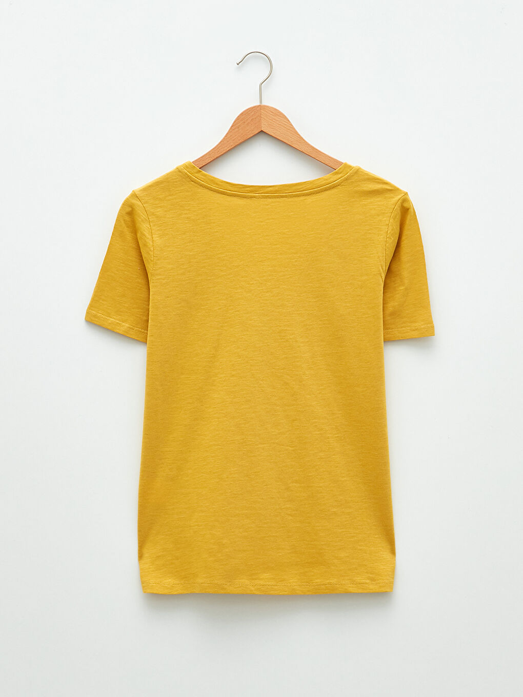 V-neck Straight Short Sleeve Cotton Women's T-Shirt-6