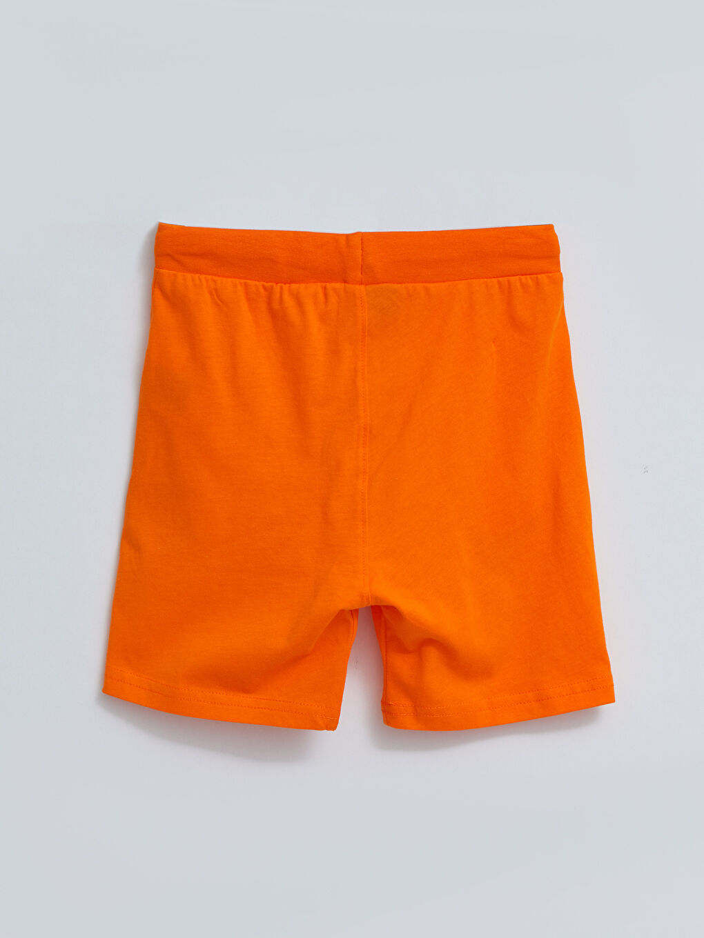 Turuncu Beli Lastikli Kral Şakir Baskılı Erkek Çocuk Şort-1
