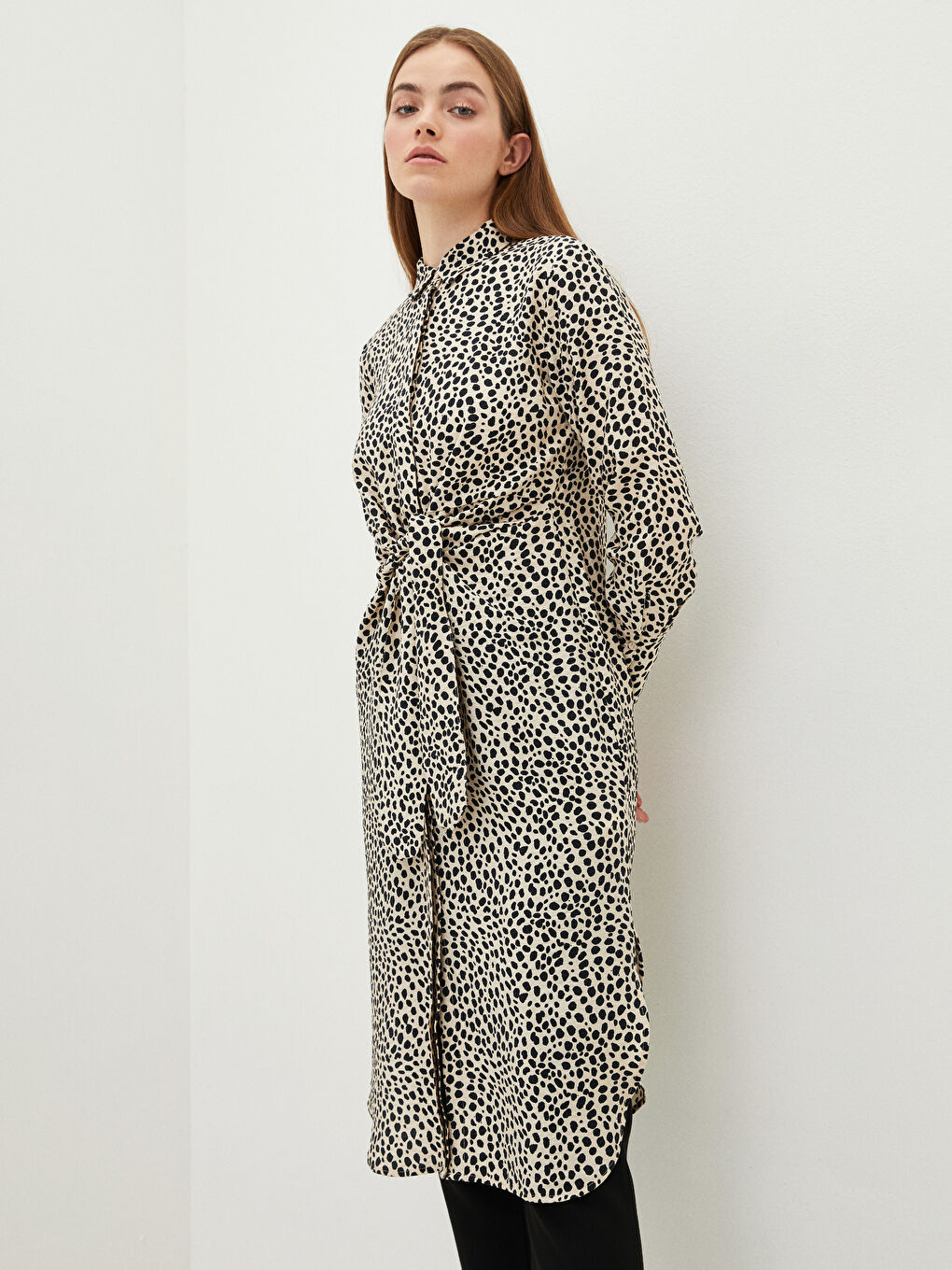 Patterned Women's Shirt Tunic-1