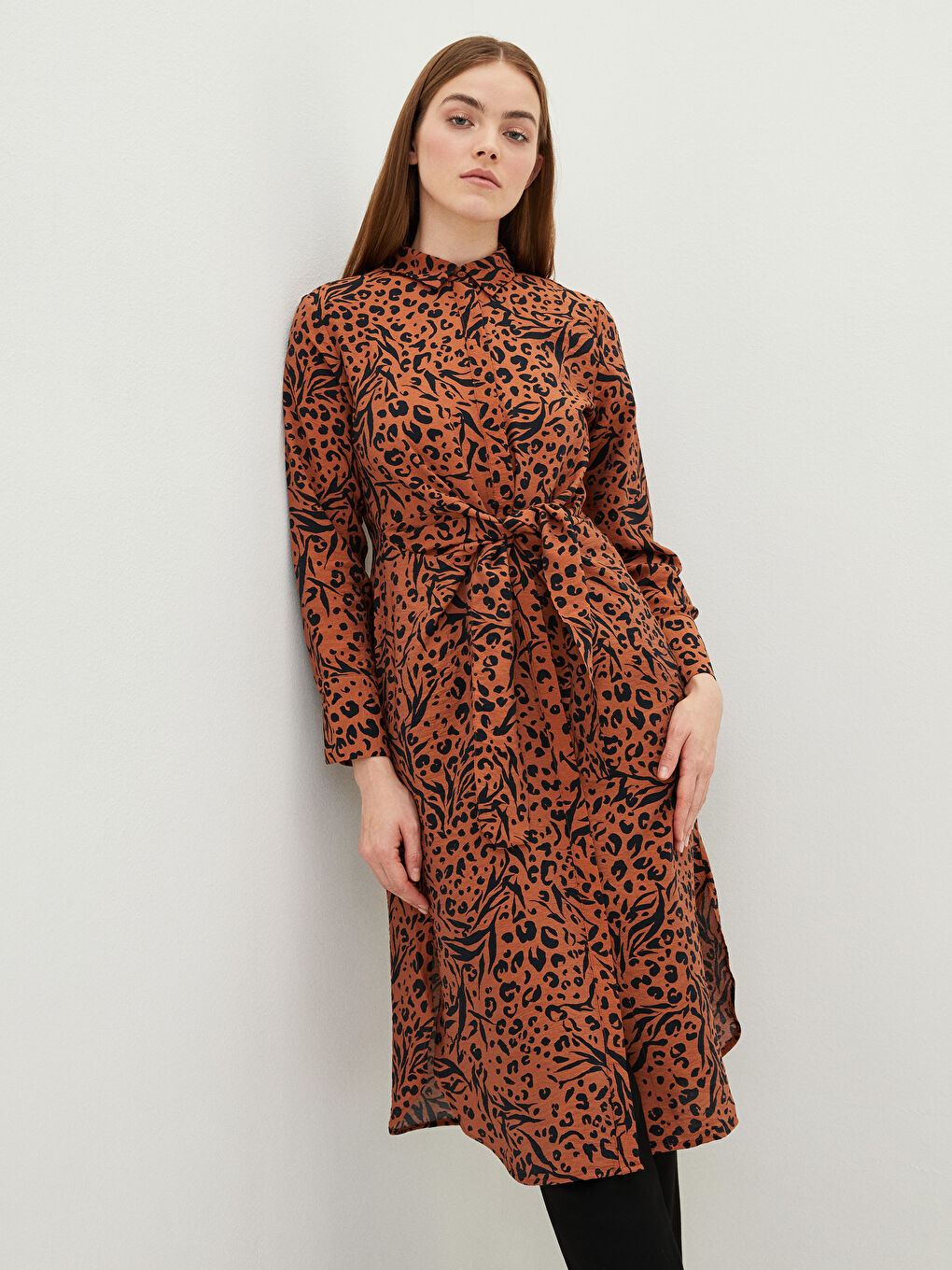 Patterned Women's Shirt Tunic-1