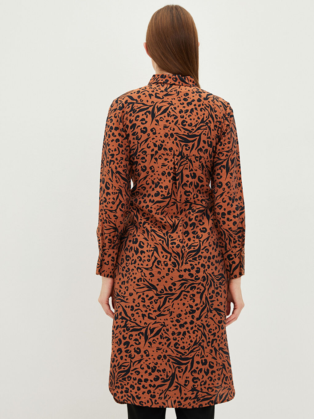 Patterned Women's Shirt Tunic-4