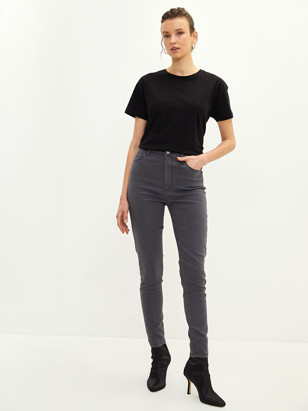 Mercury Skinny Fit Women's Jean Pants with Pocket Detail-1