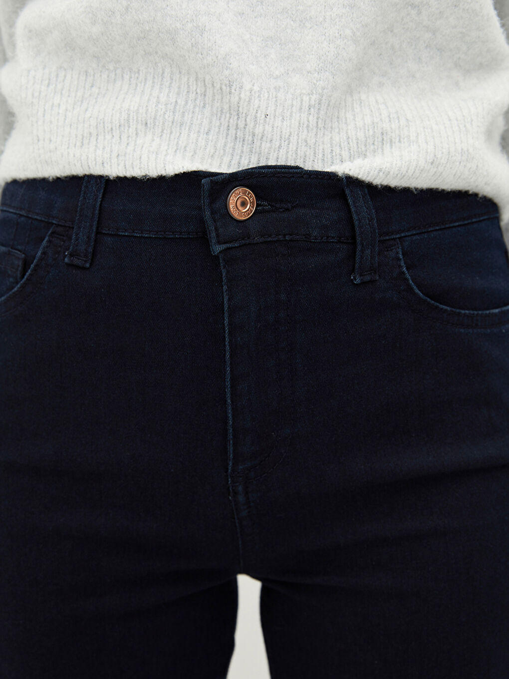 Siyah Mercury Skinny Fit Düz Cep Detaylı Kadın Jean Pantolon-2