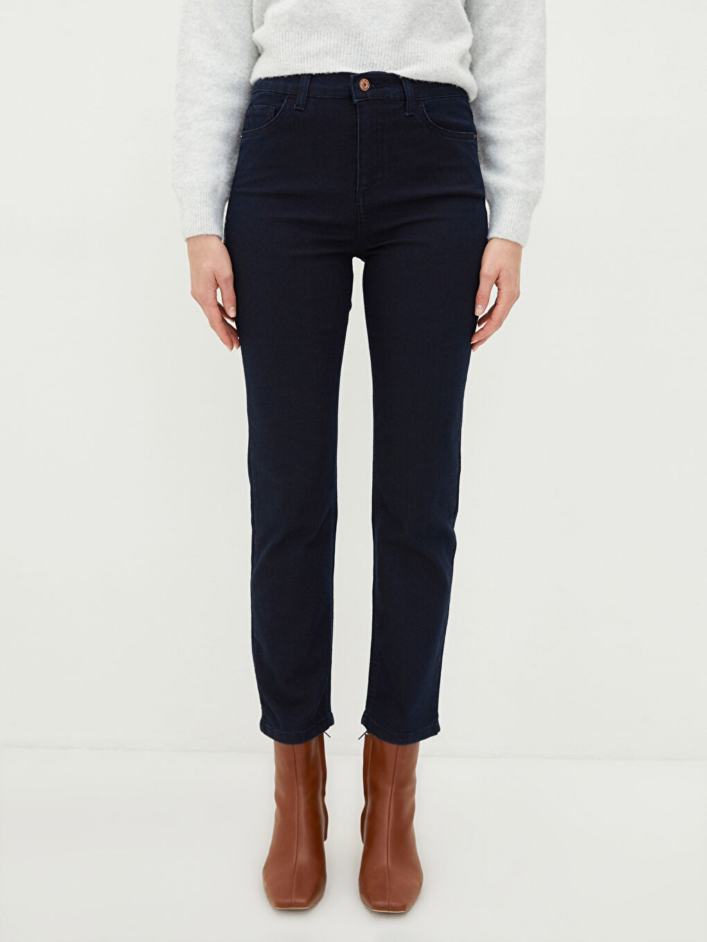 Siyah Mercury Skinny Fit Düz Cep Detaylı Kadın Jean Pantolon-3