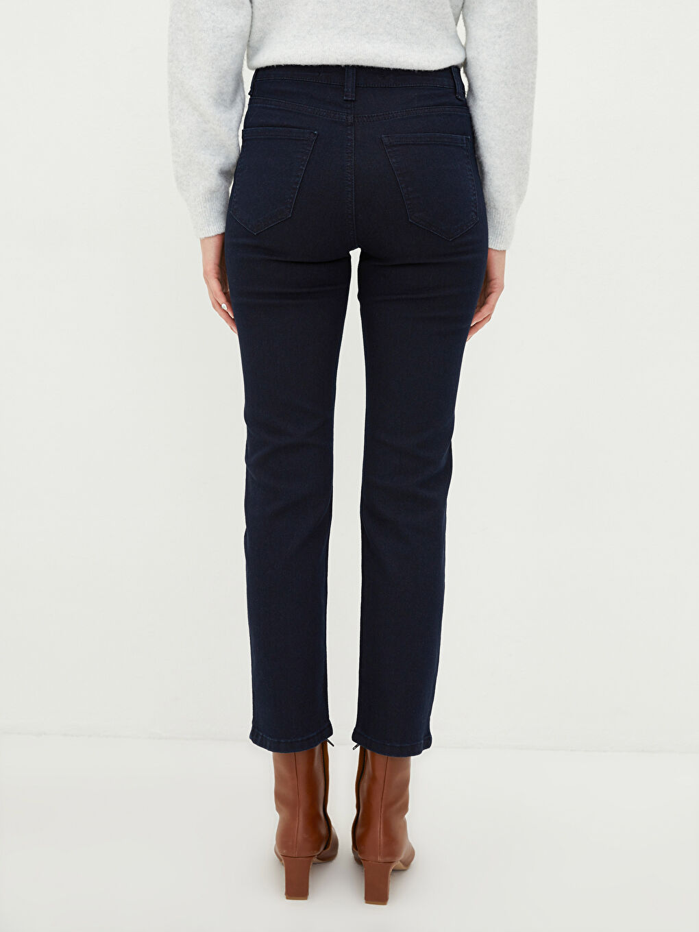 Siyah Mercury Skinny Fit Düz Cep Detaylı Kadın Jean Pantolon-4