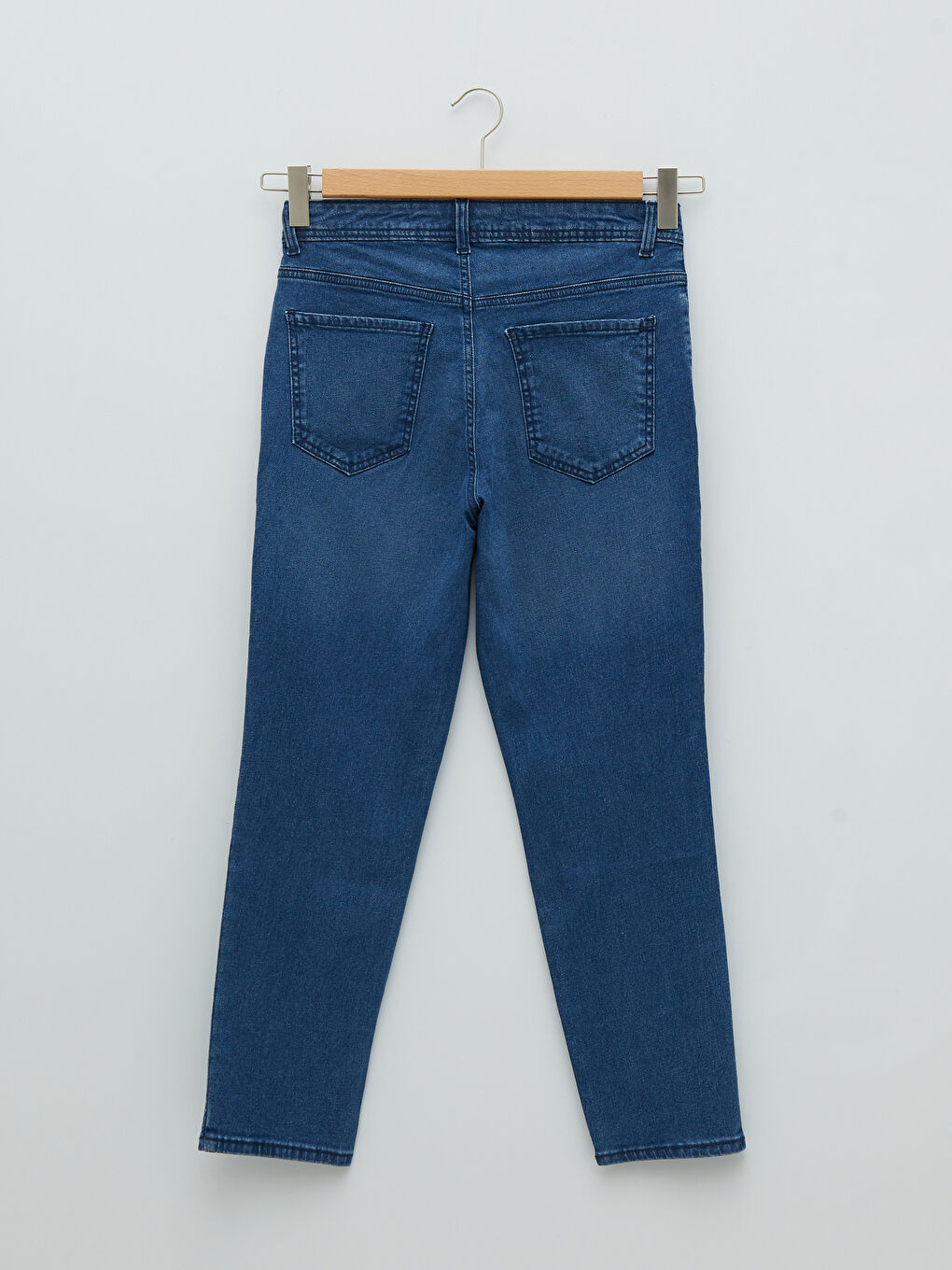 LCWAIKIKI Basic Orta İndigo Rodeo Mercury Skinny Fit Cep Detaylı Kadın Rodeo Jean Pantolon - 5