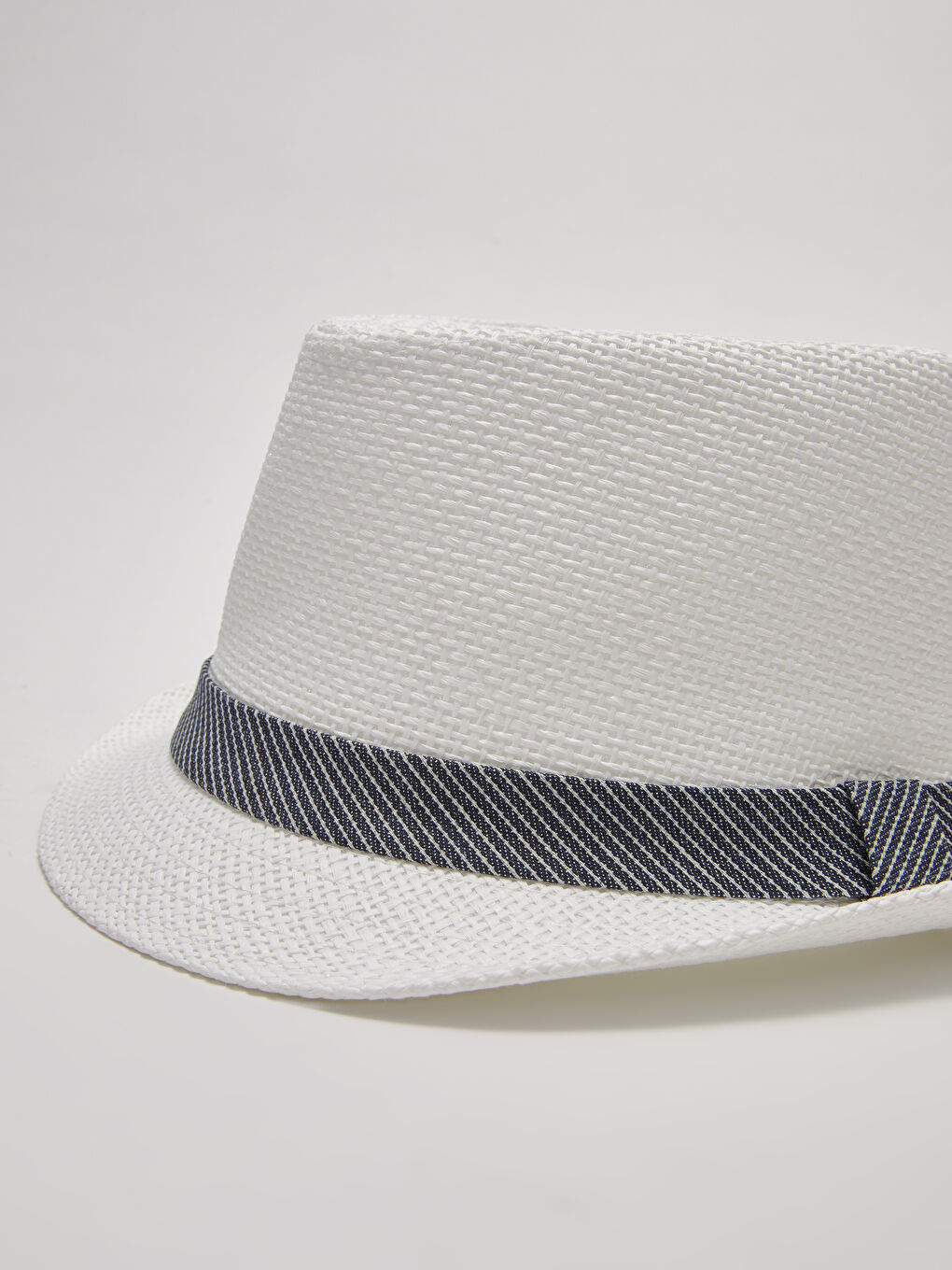 Chapeau Fedora en Paille avec Détails de Passepoil pour Hommes-5