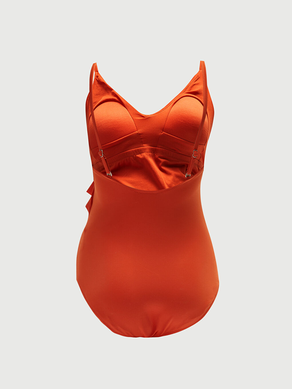 Costum De Baie Maternitate Cu Decolteu În V Simplu Și Volane-1