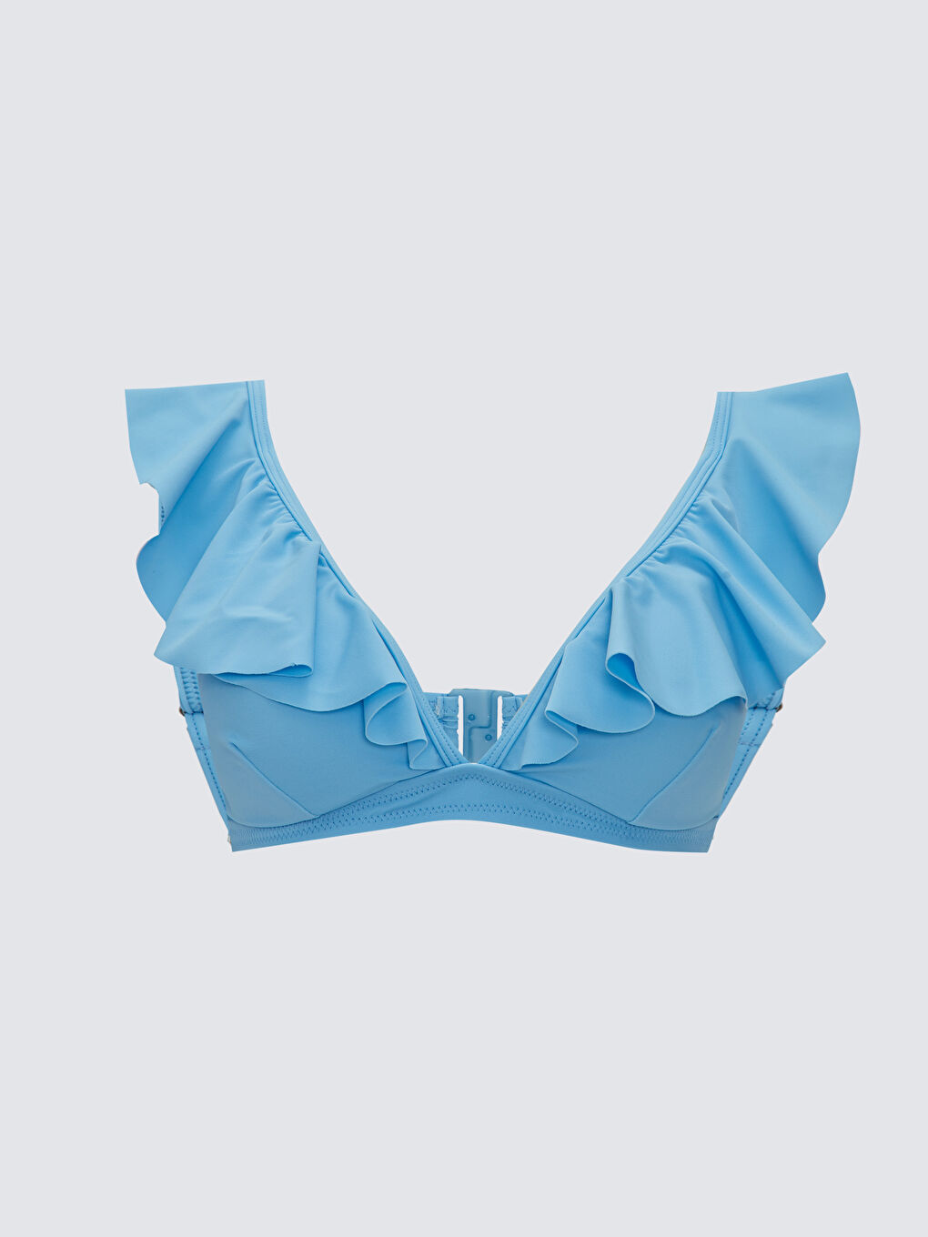 Mavi Üçgen Çıkarılabilir Pedli Kadın Bikini Üst