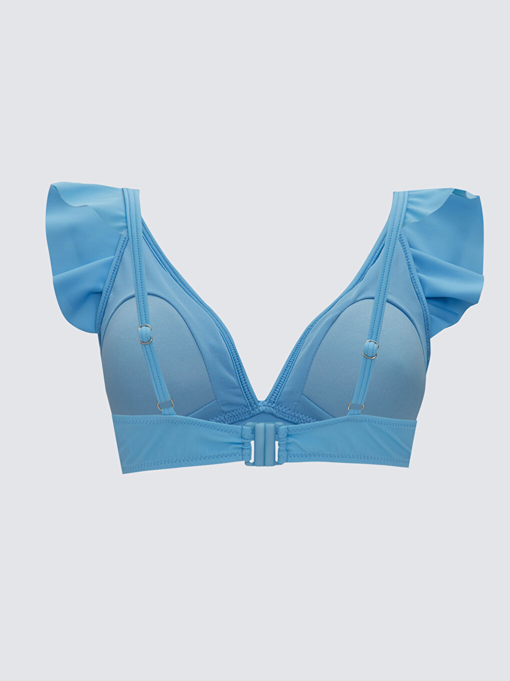 Mavi Üçgen Çıkarılabilir Pedli Kadın Bikini Üst-1