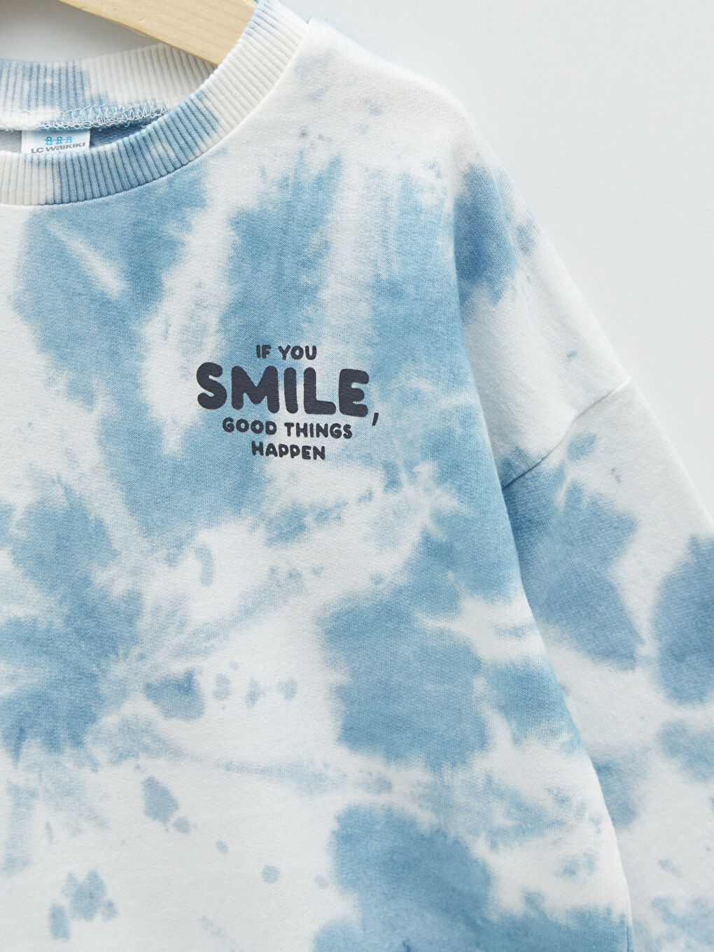 Mavi Bisiklet Yaka Uzun Kol Baskılı Erkek Bebek Sweatshirt-2