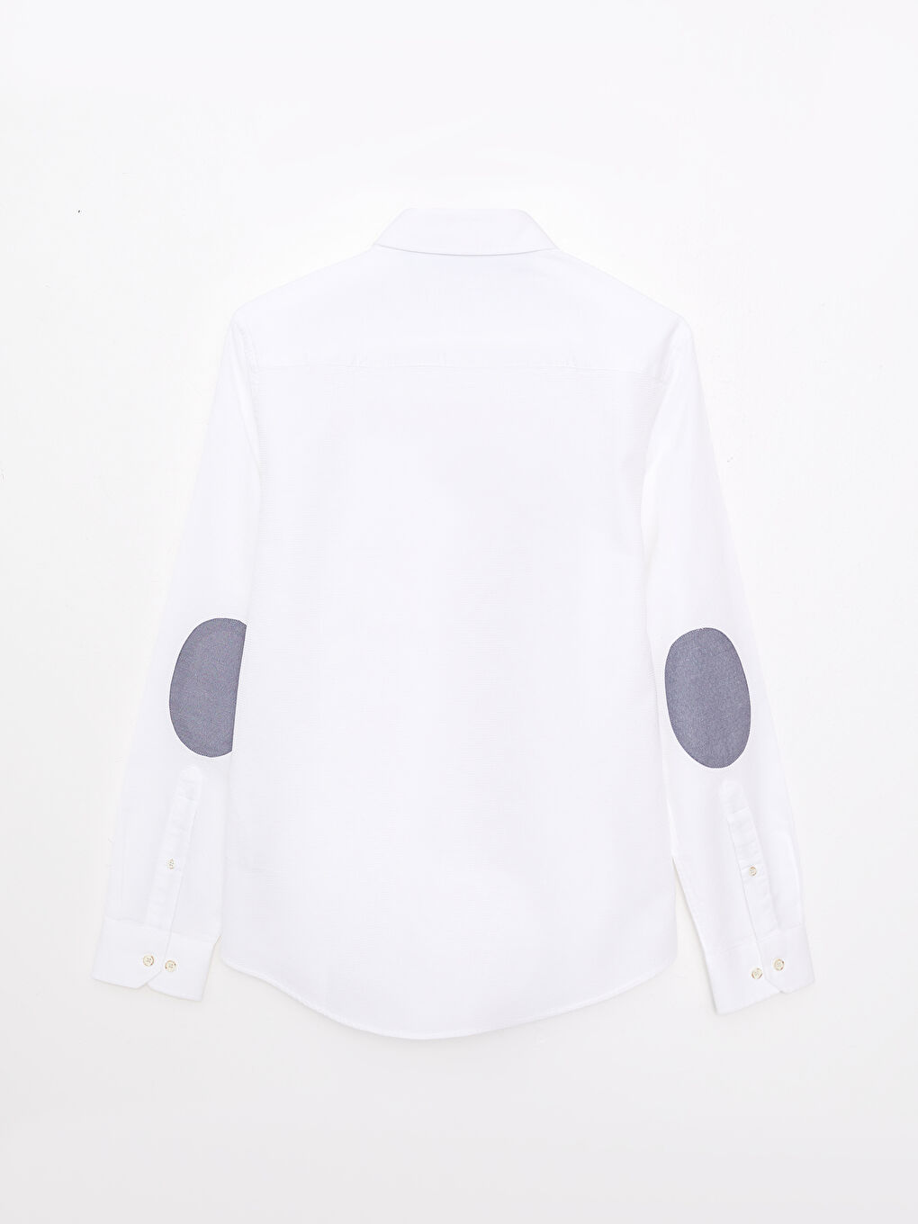 Beyaz Slim Fit Uzun Kollu Armürlü Erkek Gömlek-6