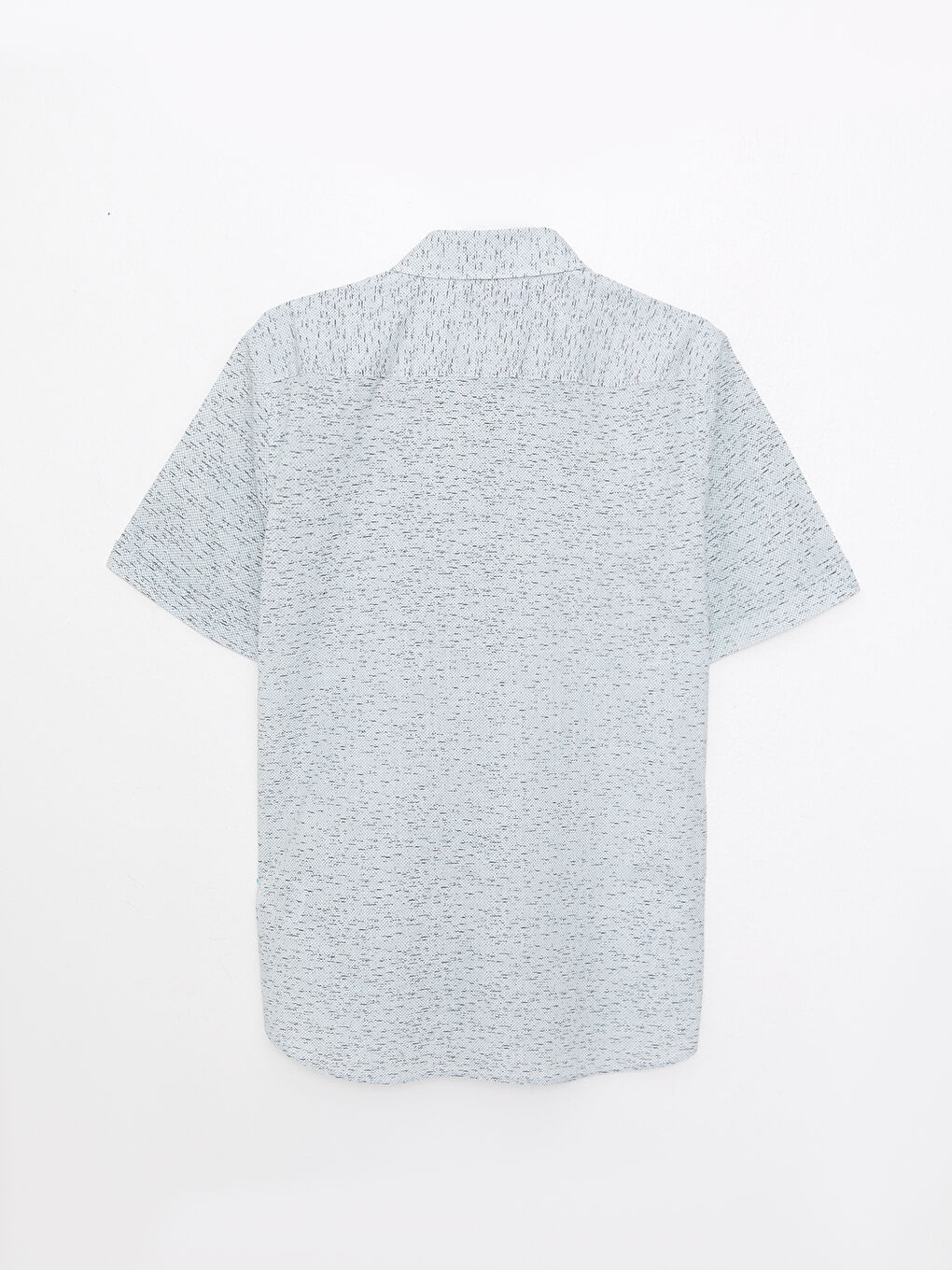 قميص رجالي ضيق بنقشة وأكمام قصيرة للرجال-6