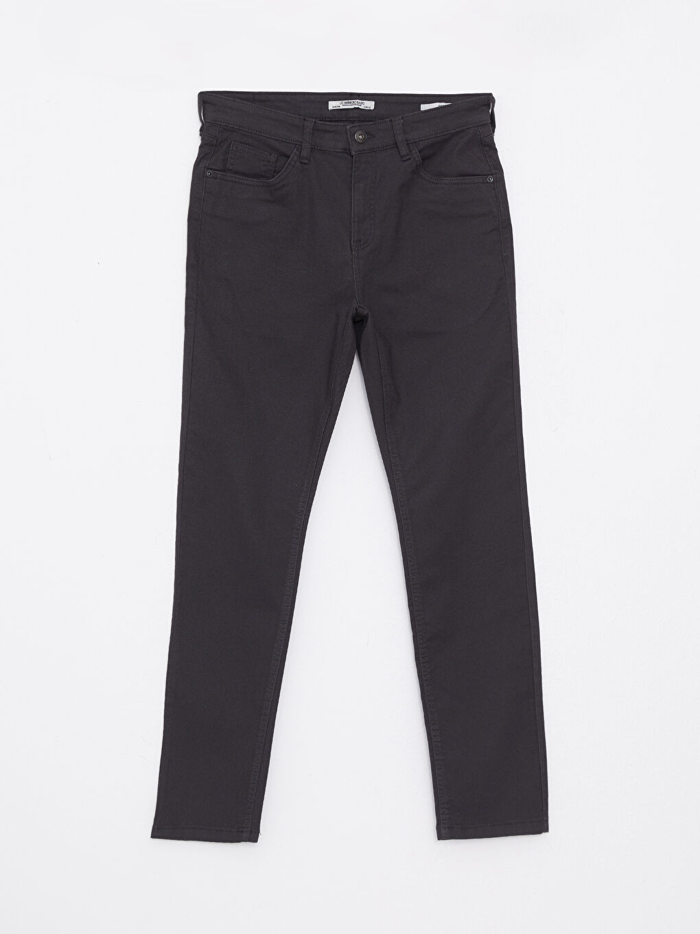 Antrasit Dar Kalıp Gabardin Erkek Chino Pantolon-5