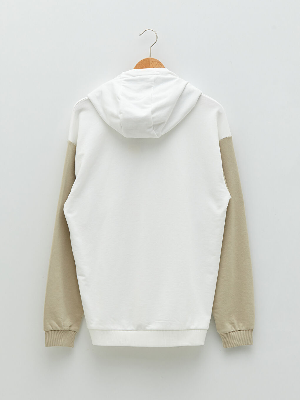 Uzun Kollu Renk Bloklu Erkek Hoodie-6