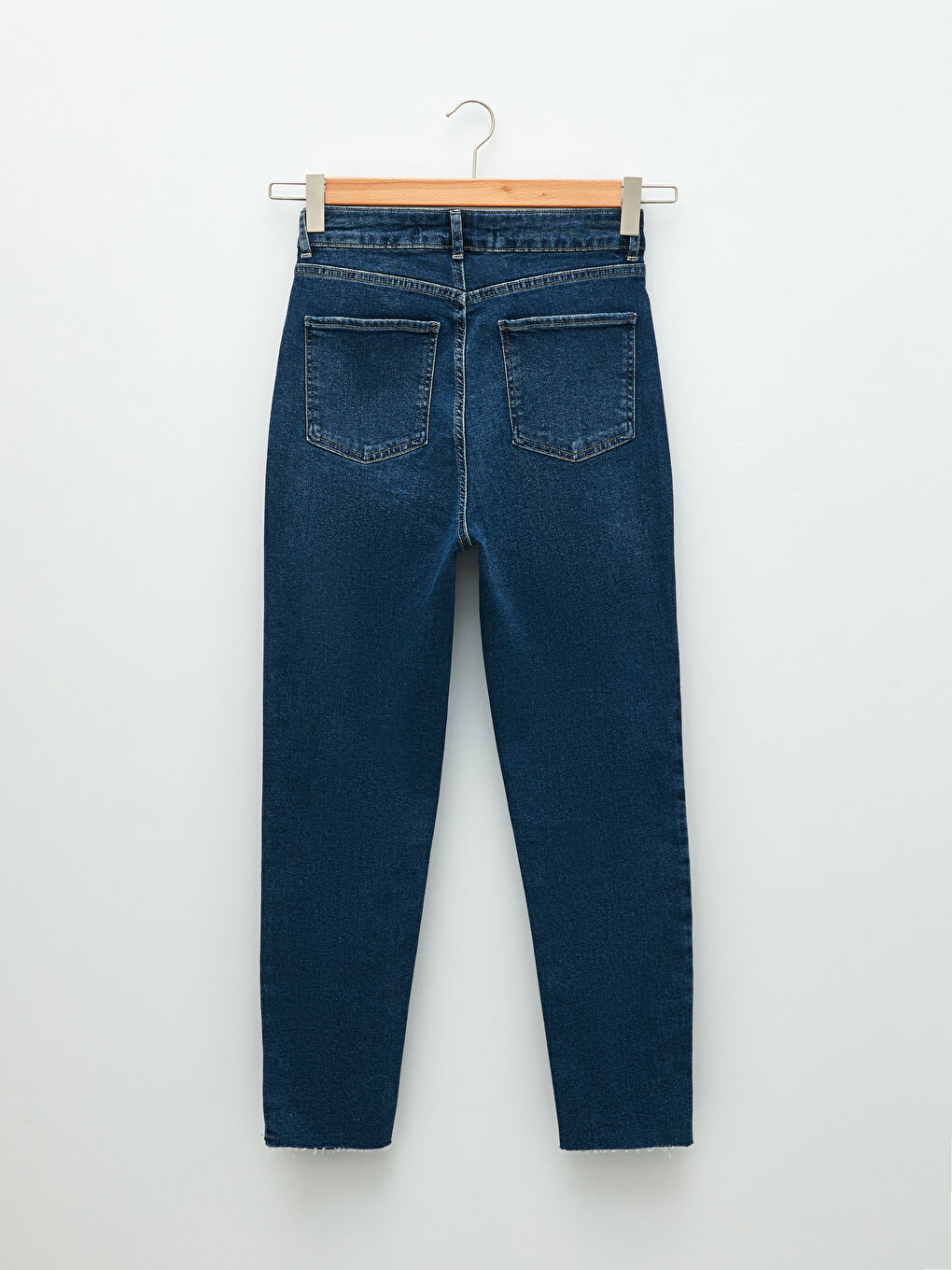 İndigo Standart Fit Cep Detaylı Kadın Rodeo Jean Pantolon-6