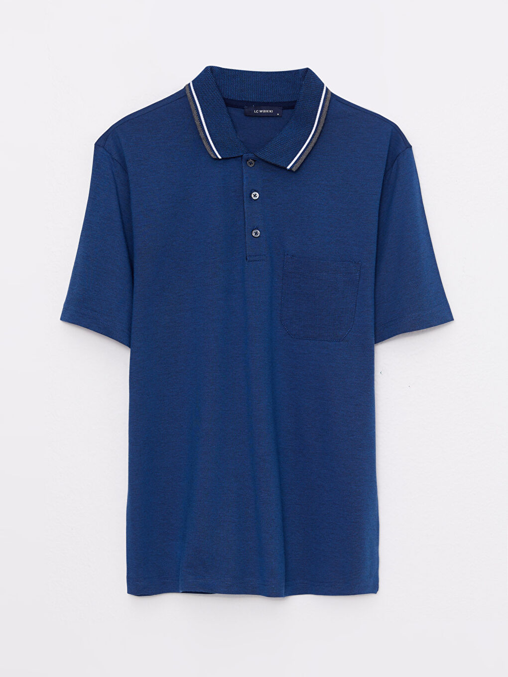 تي شيرت بياقة بولو كم قصير بيكيه للرجال-5