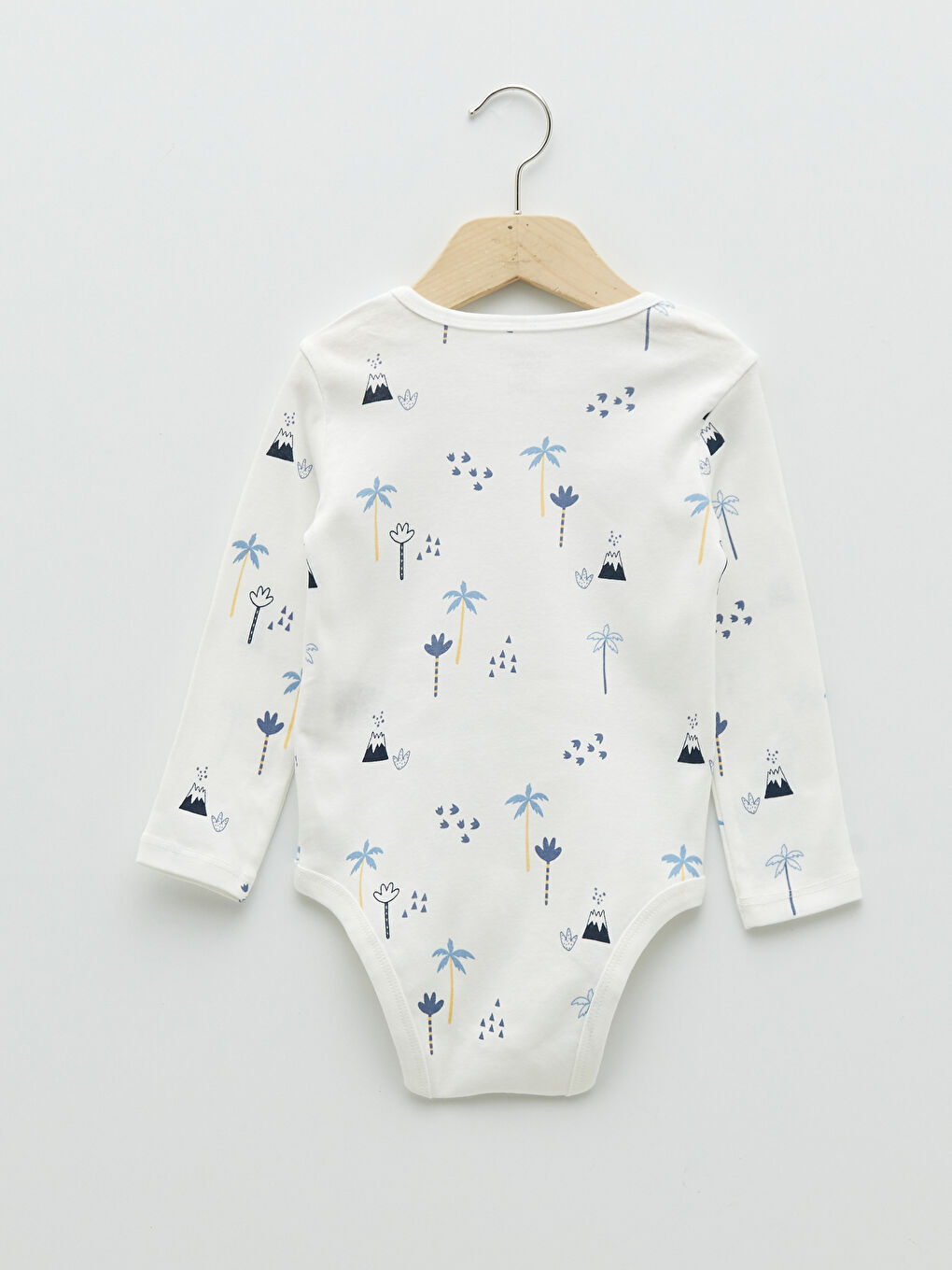 Crew Neck Long Sleeve Cotton Baby Boys' Snap Fastener Bodysuit 3-pack-2