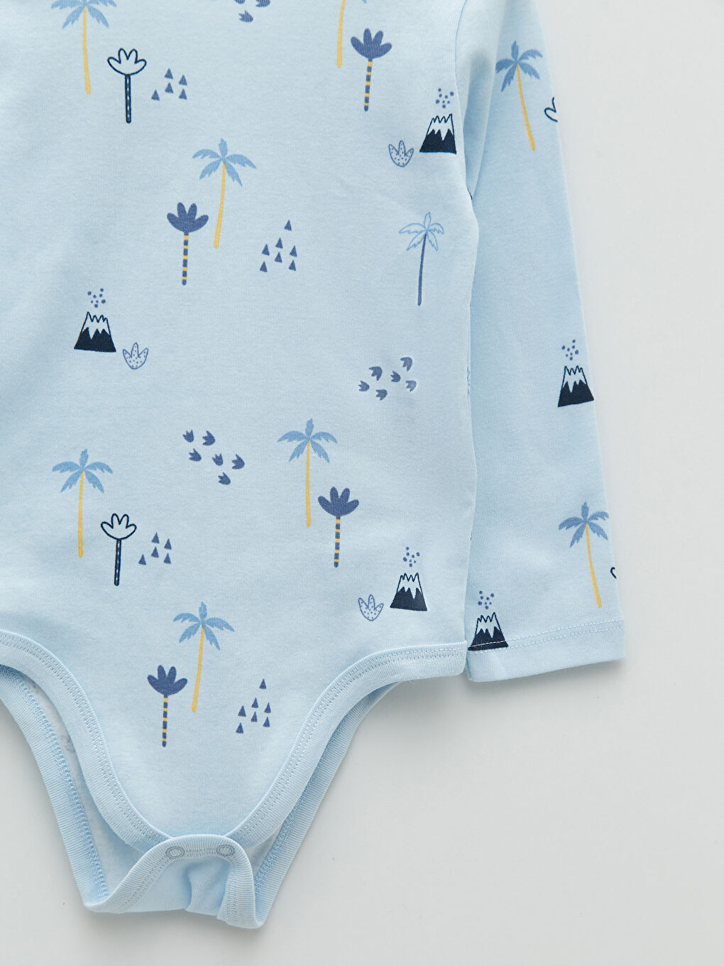 Crew Neck Long Sleeve Cotton Baby Boys' Snap Fastener Bodysuit 3-pack-7