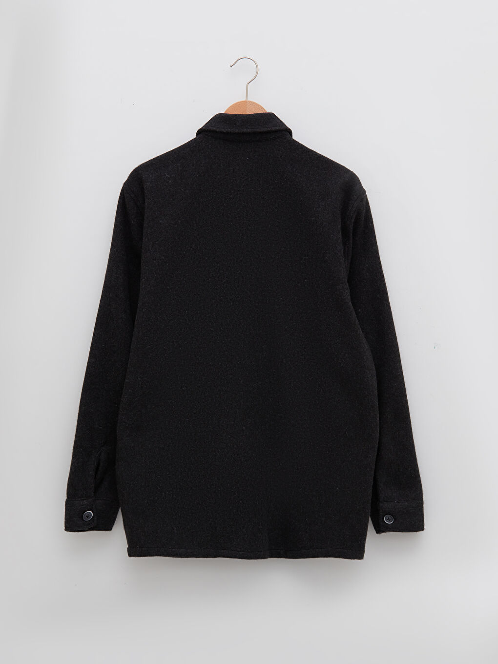 Relaxed Fit Long Sleeve Men's Shirt Jacket-6