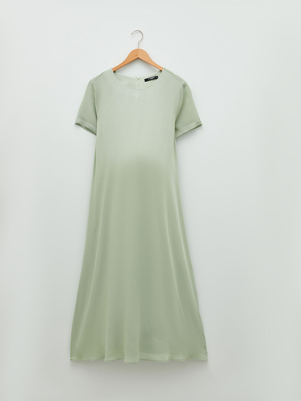 LCWAIKIKI Maternity Crew Neck Straight Short Sleeve Viscose Maternity Dress -S2AI59Z8-RQ2