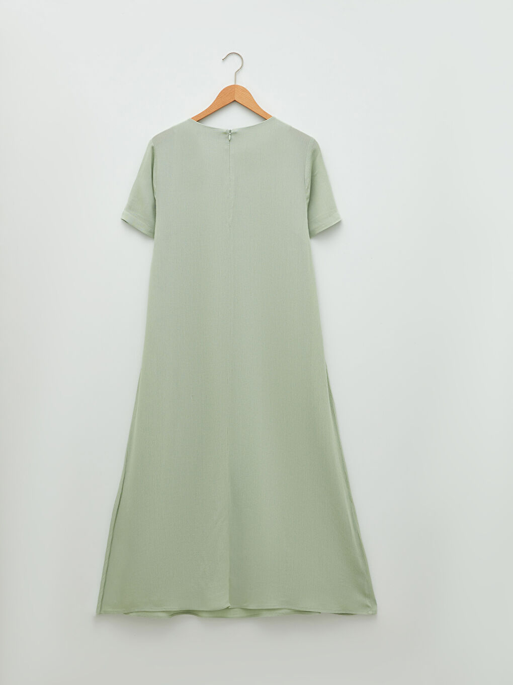 LCWAIKIKI Maternity Crew Neck Straight Short Sleeve Viscose Maternity Dress -S2AI59Z8-RQ2