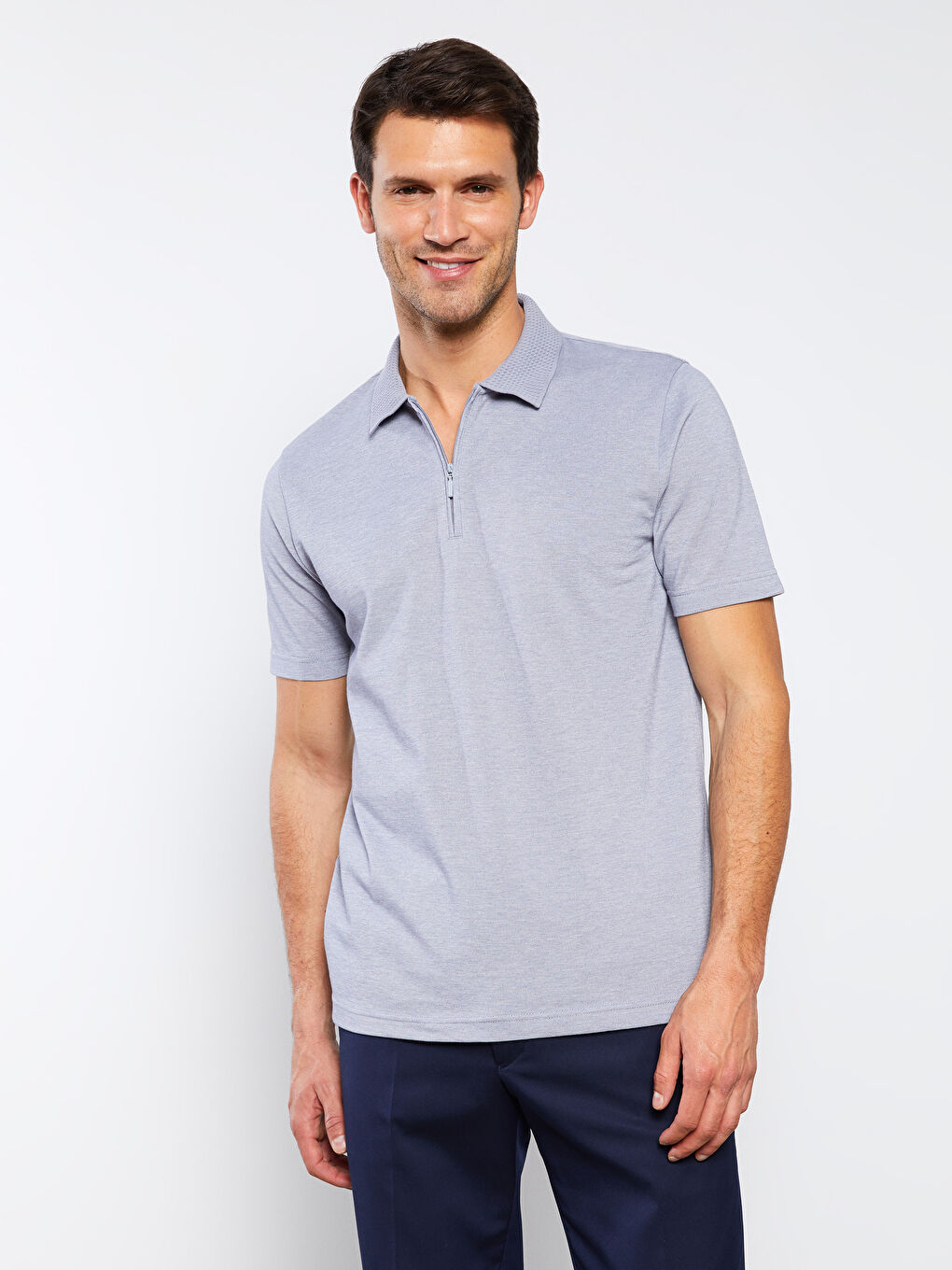 تيشيرت ياقة بولو كم قصير للرجال-1