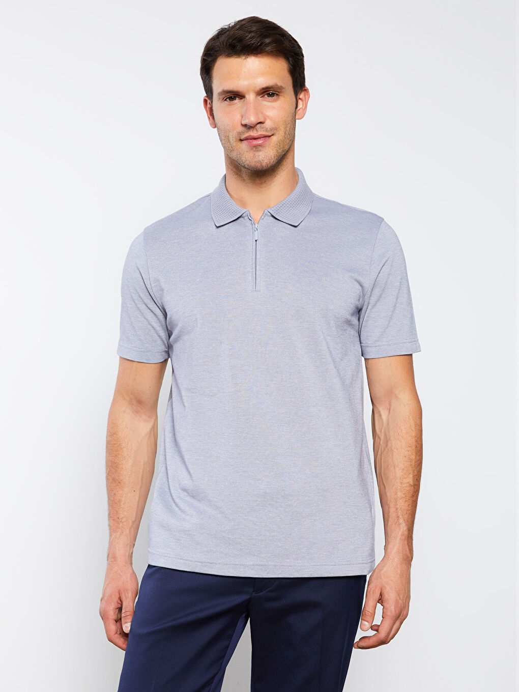 تيشيرت ياقة بولو كم قصير للرجال-2