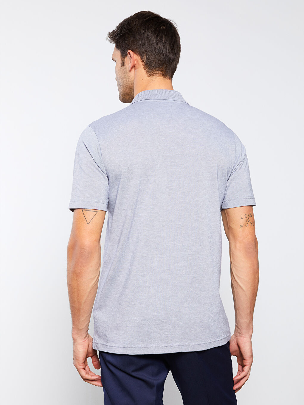تيشيرت ياقة بولو كم قصير للرجال-4