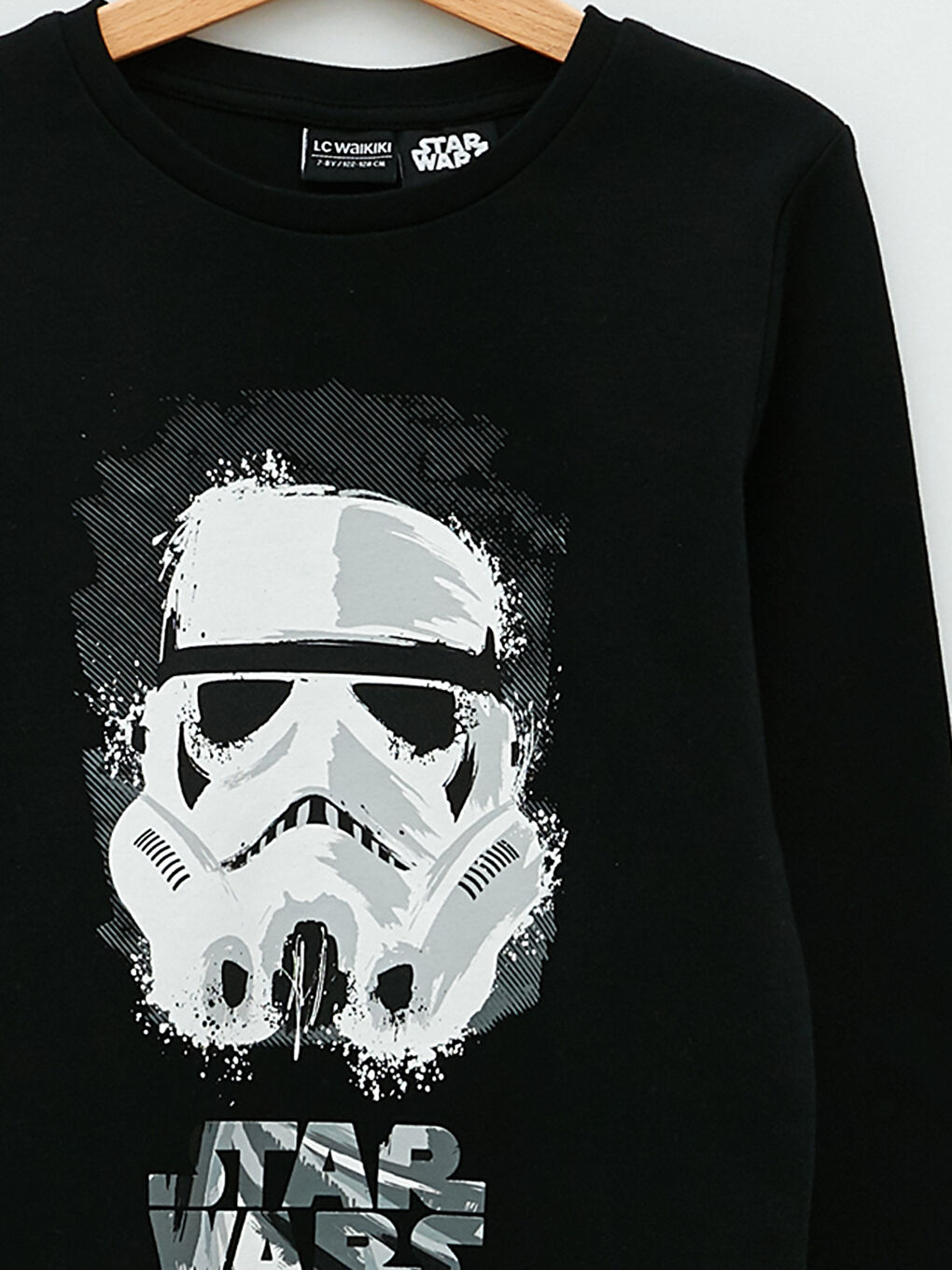 Bisiklet Yaka Star Wars Baskılı Uzun Kollu Erkek Çocuk Sweatshirt-2