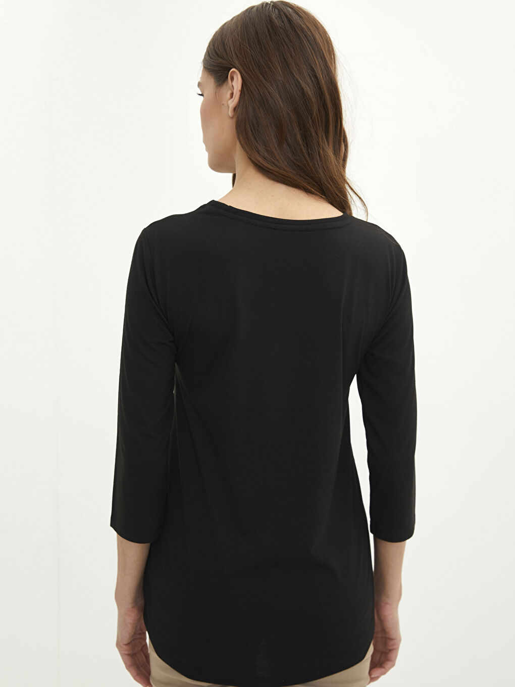 Crew Neck Sequin Embroidered Women's T-Shirt-4