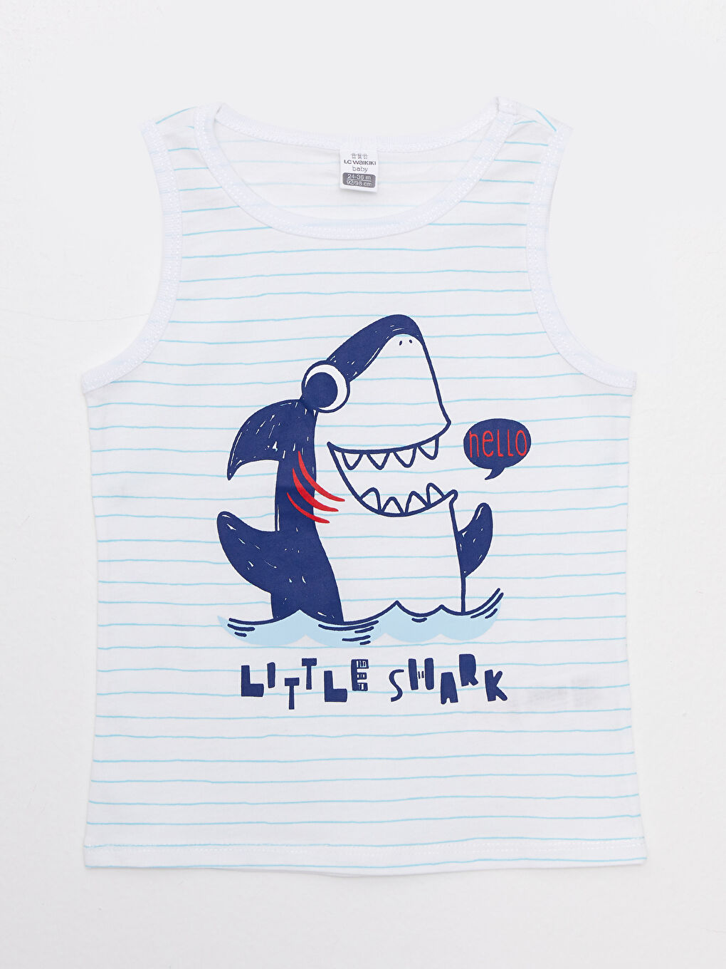 Crew Neck Printed Cotton Baby Boy T-Shirt and Shorts 2-Pack Set-1