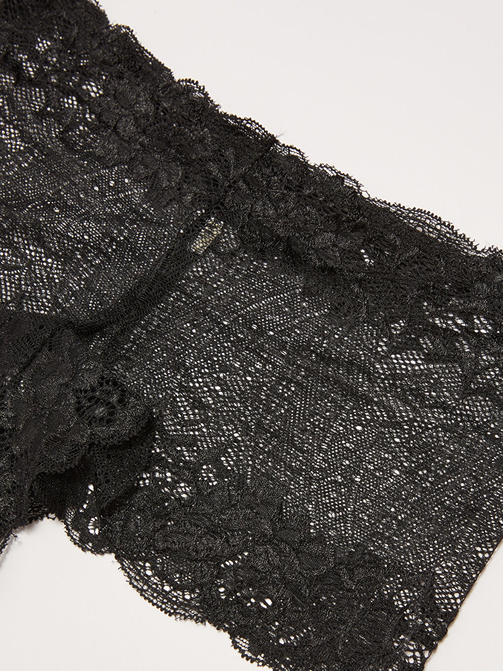 Siyah Leopar Desenli Dantelli Bikini Külot-2