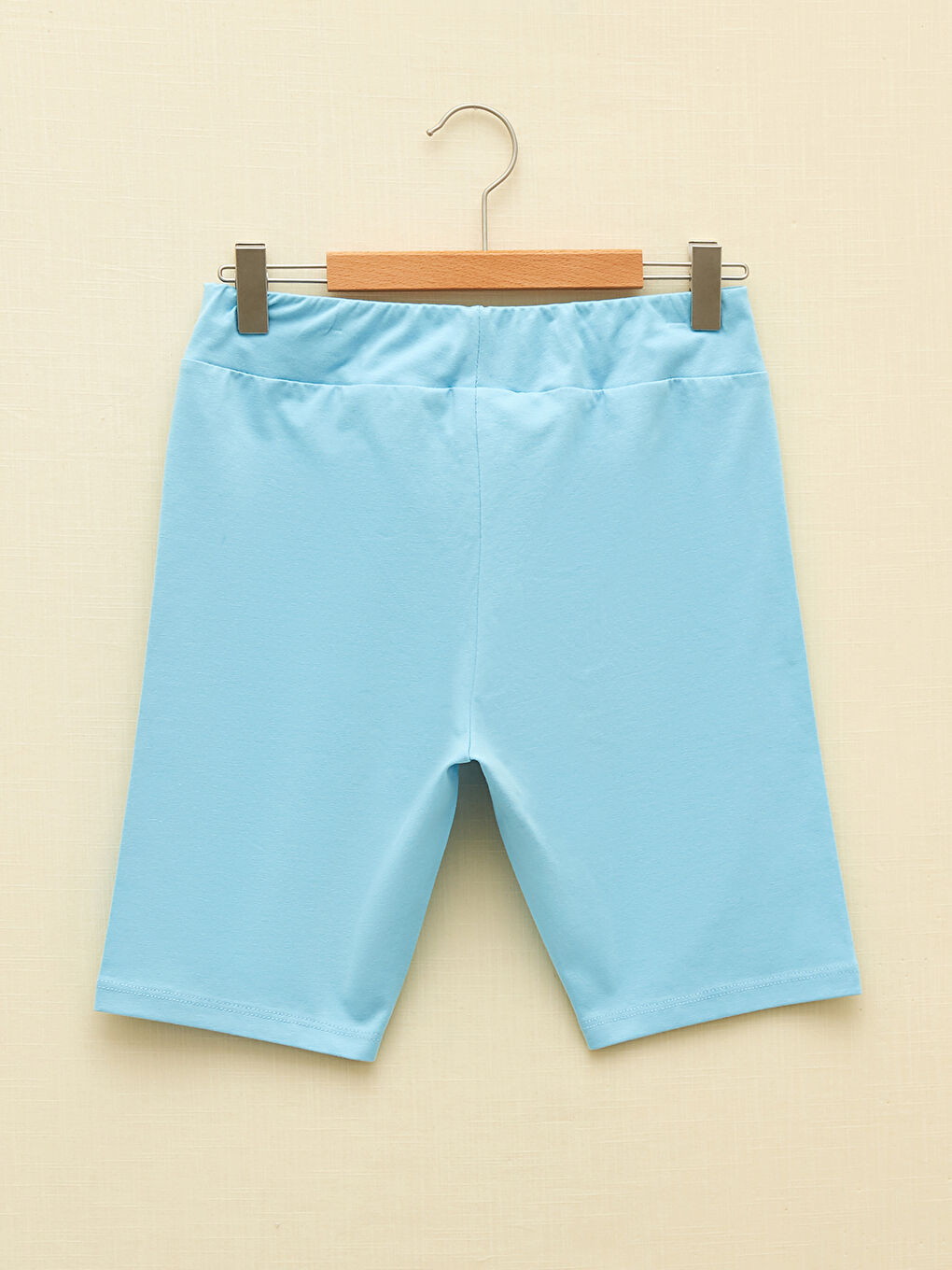 Mavi Beli Lastikli Baskılı Pamuklu Kız Çocuk Tayt-1