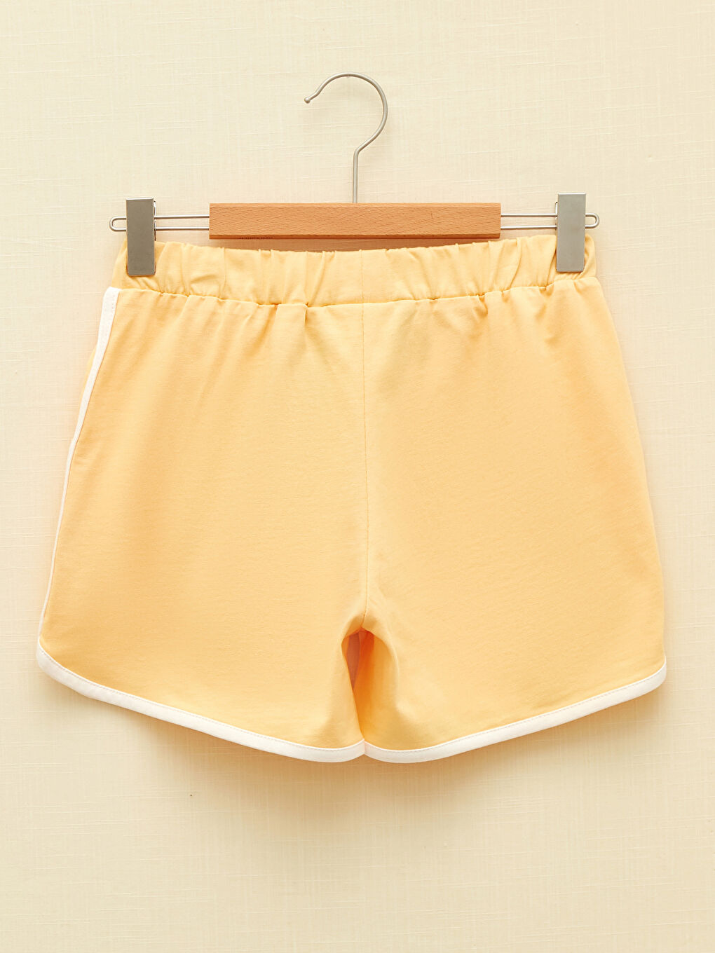 Turuncu Beli Lastikli Basic Kız Çocuk Şort-1