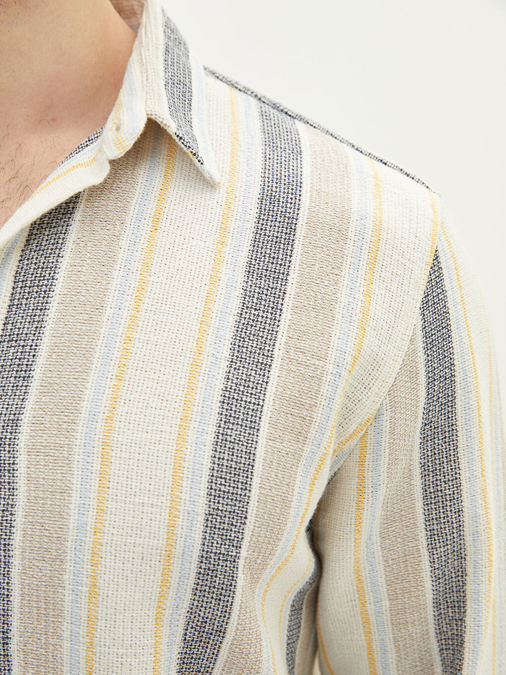 Regular Fit Long Sleeve Oxford Men's Shirt -S2AJ97Z8-LAS