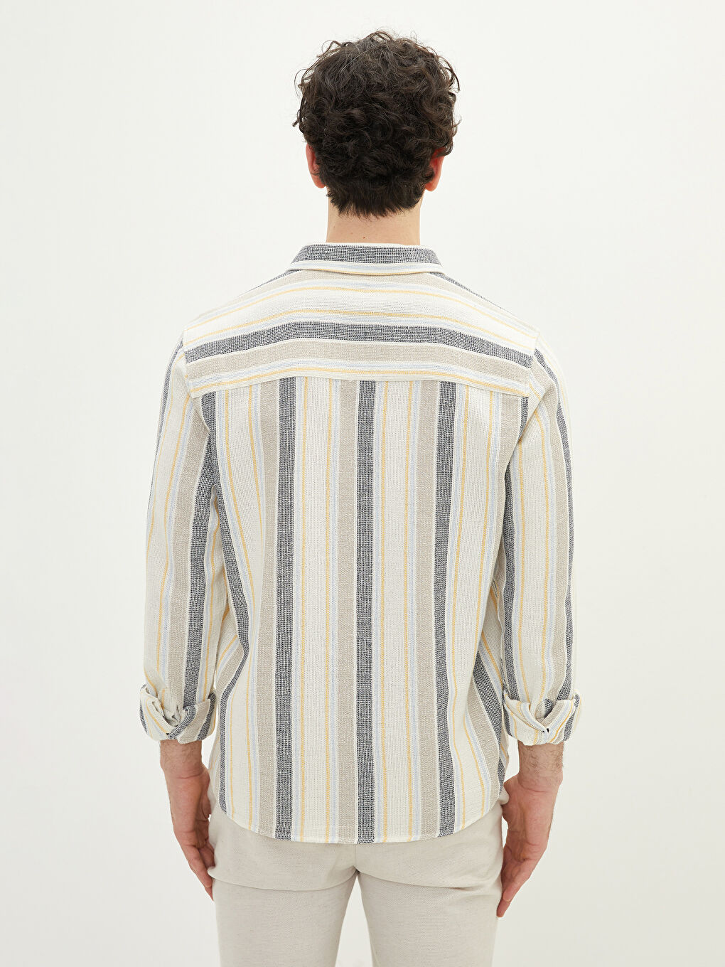 Regular Fit Long Sleeve Oxford Men's Shirt -S2AJ97Z8-LAS