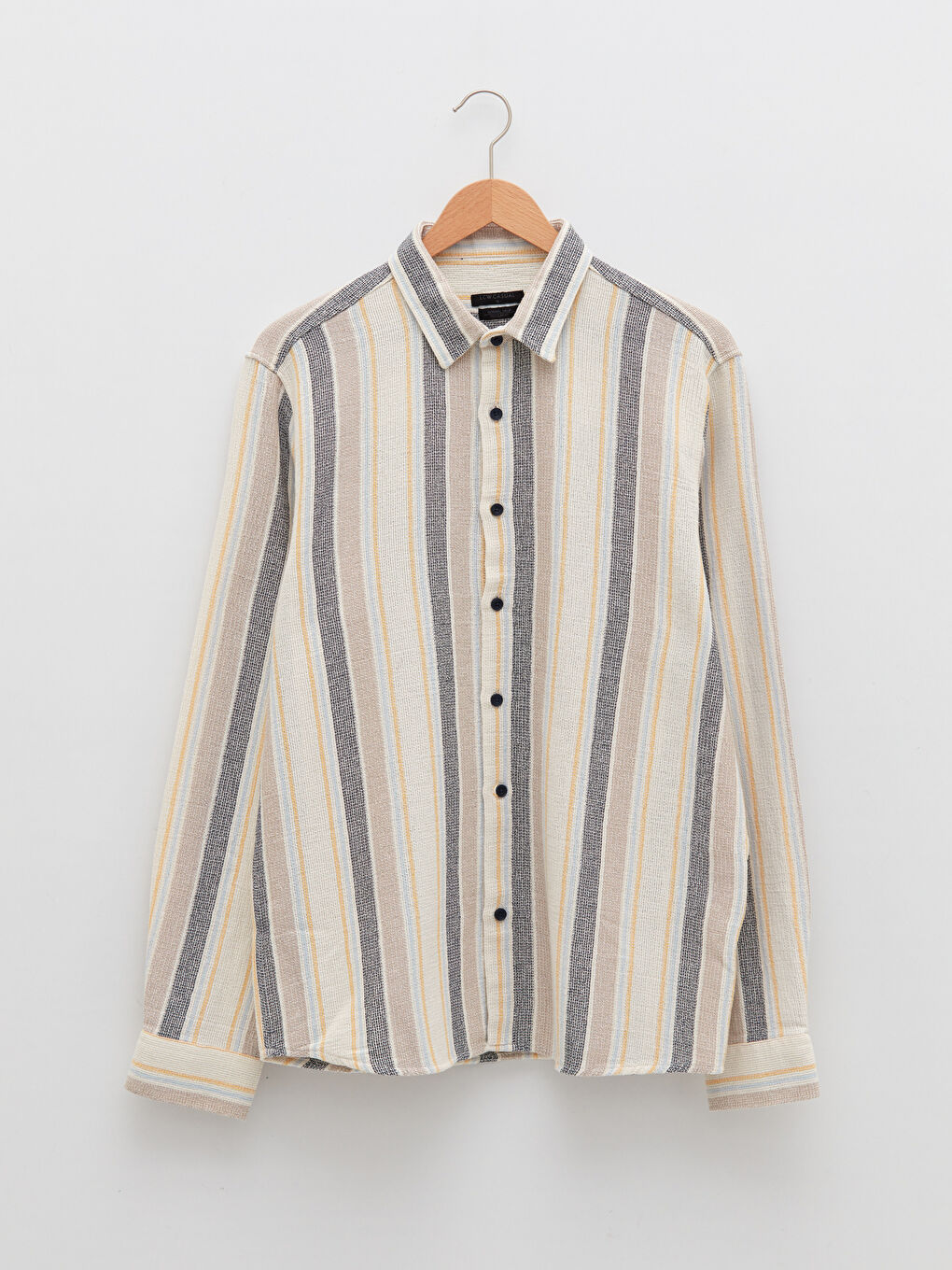 Regular Fit Long Sleeve Oxford Men's Shirt -S2AJ97Z8-LAS