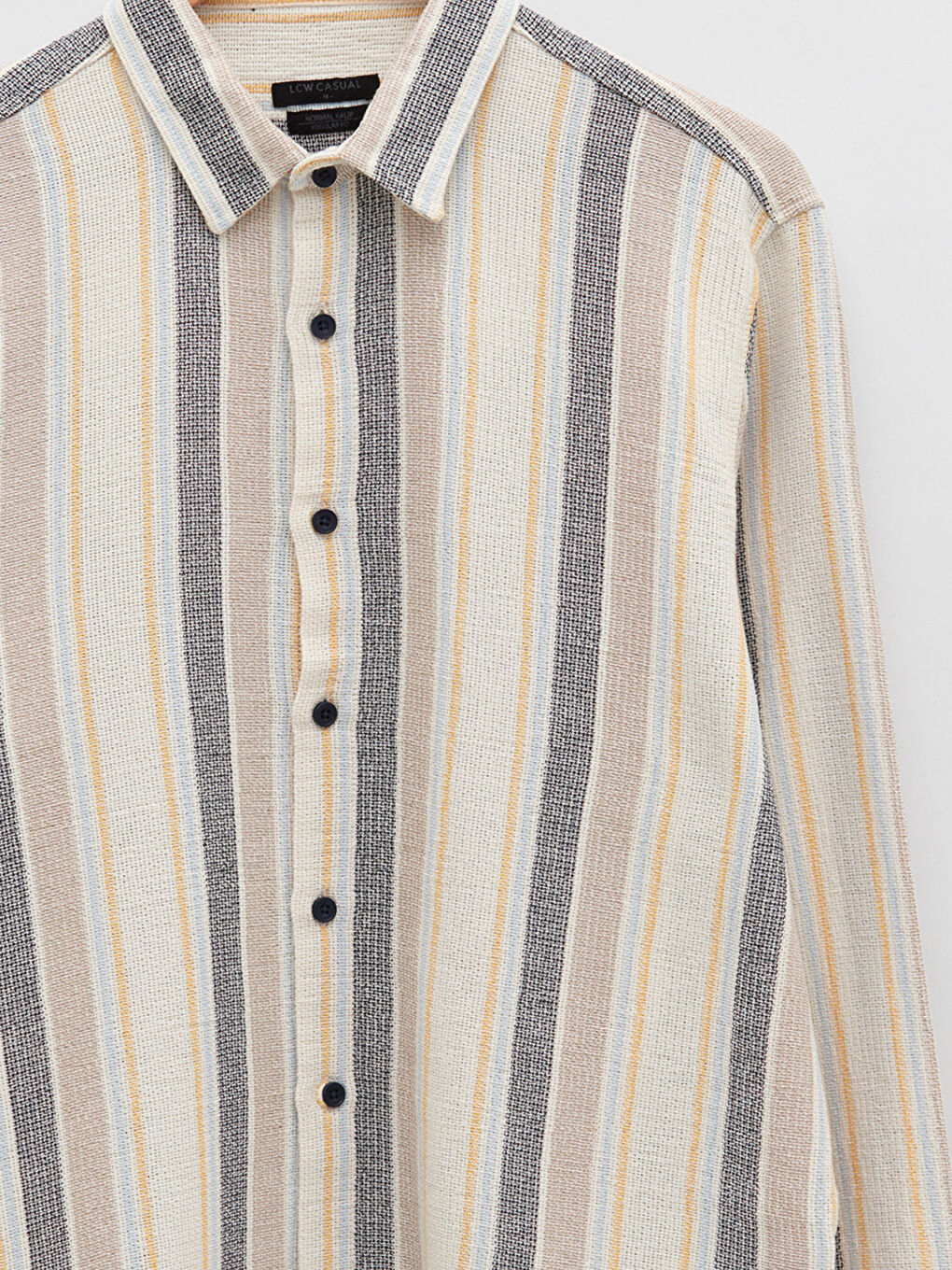 Regular Fit Long Sleeve Oxford Men's Shirt -S2AJ97Z8-LAS