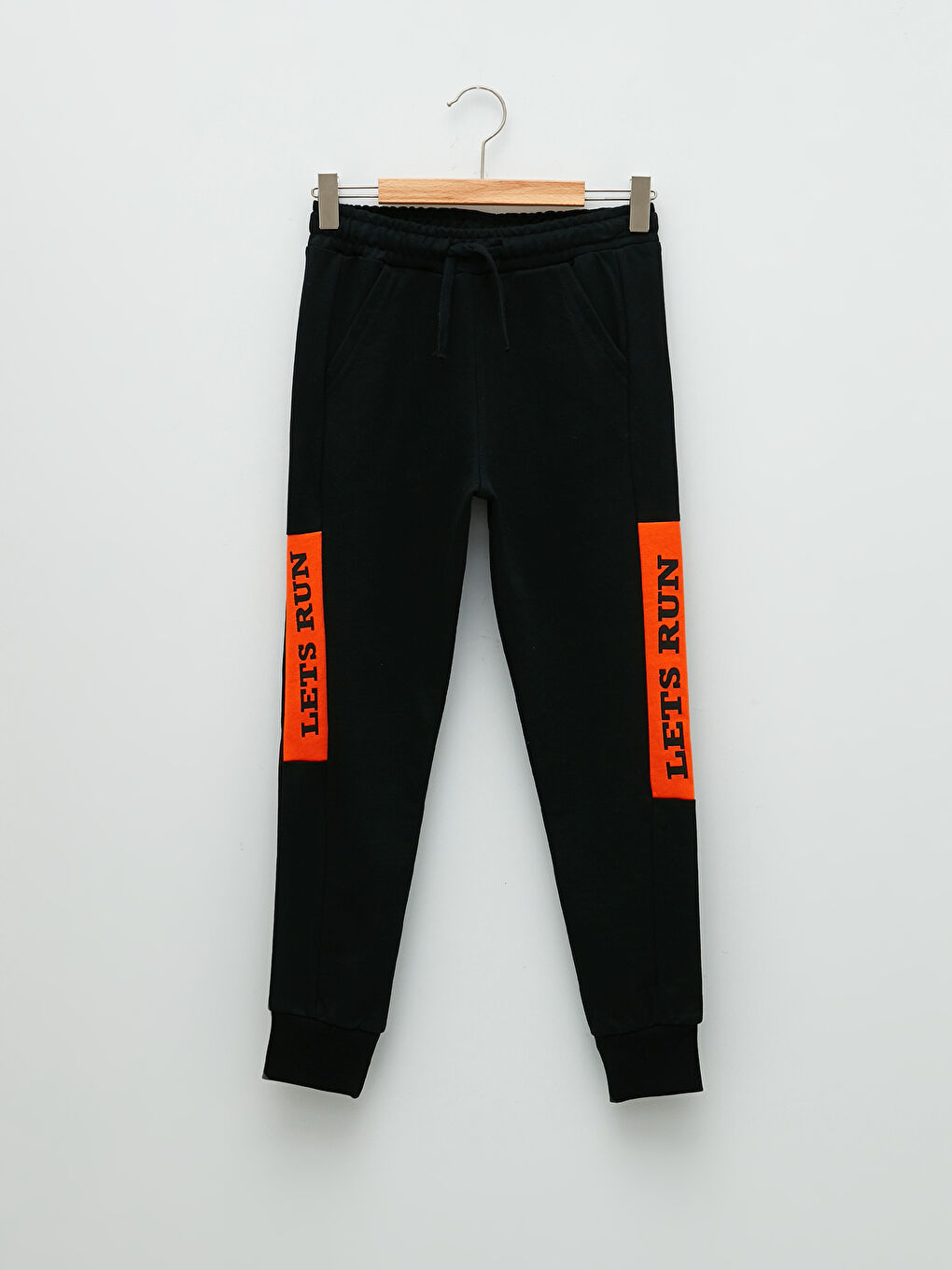 Siyah Beli Lastikli Baskılı Erkek Çocuk Jogger Eşofman Altı
