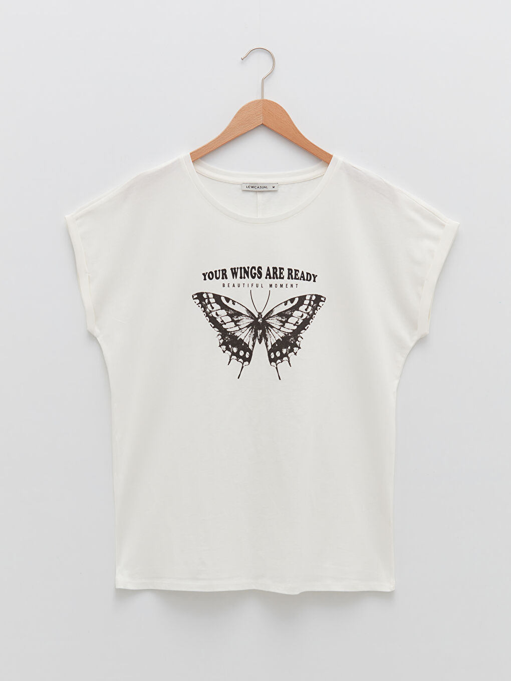 LCW Vision T-shirt en Coton à Manches Courtes Imprimé à Col Rond pour Femmes -S2AK57Z8-R9J