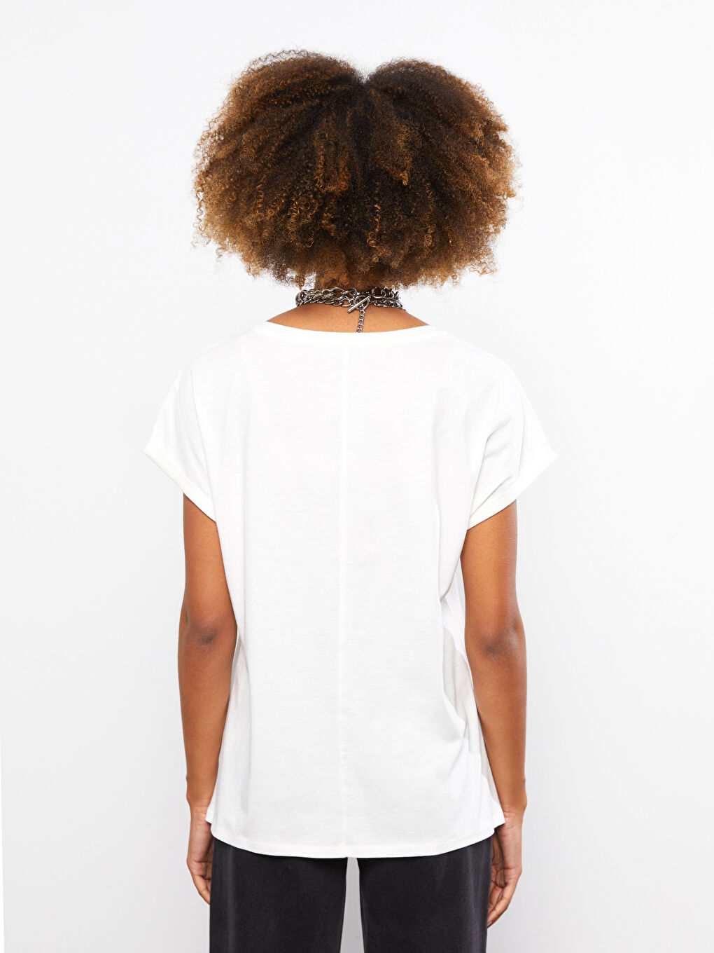 LCW Vision T-shirt en Coton à Manches Courtes Imprimé à Col Rond pour Femmes -S2AK57Z8-R9J