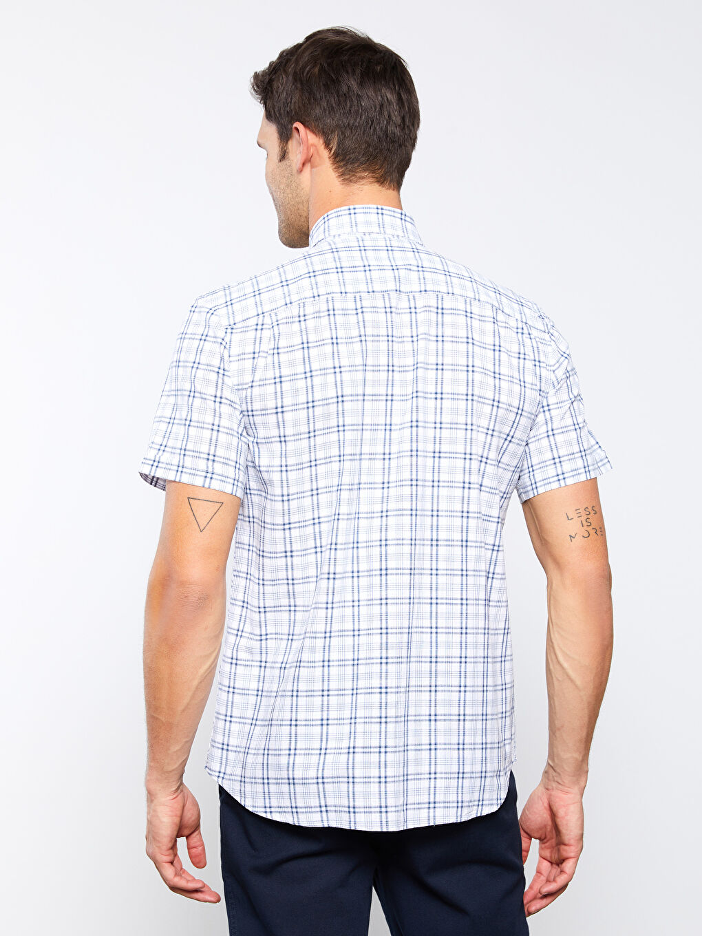 Ерлерге арналған ұзын жеңді торлы стандартты пішімді жейде-4