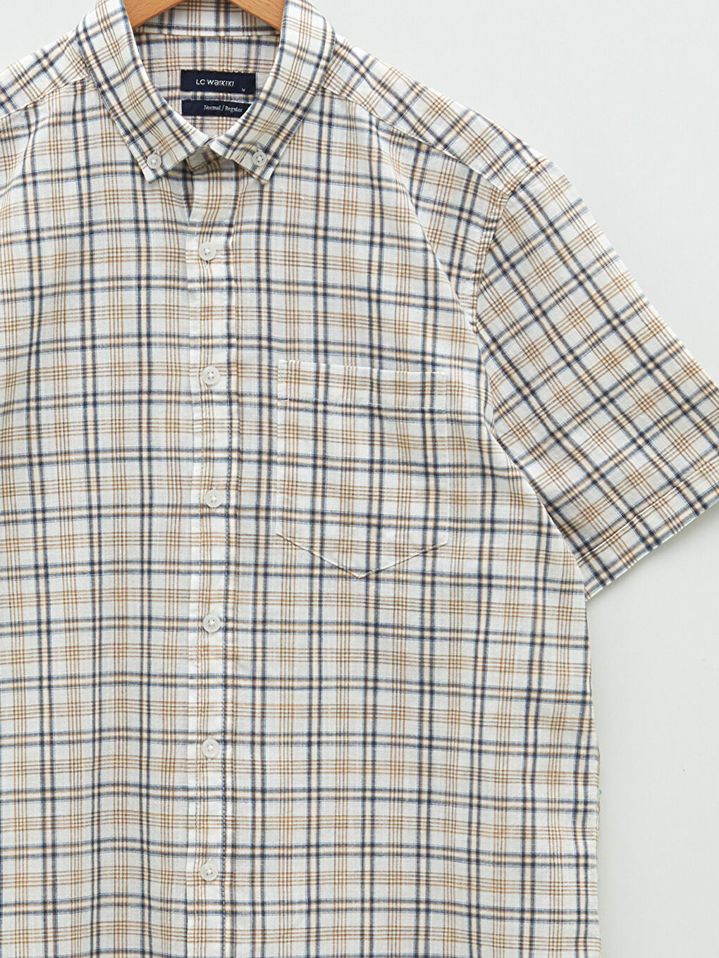 Muška Karirana Košulja Dugih Rukava Regularnog Kroja-7