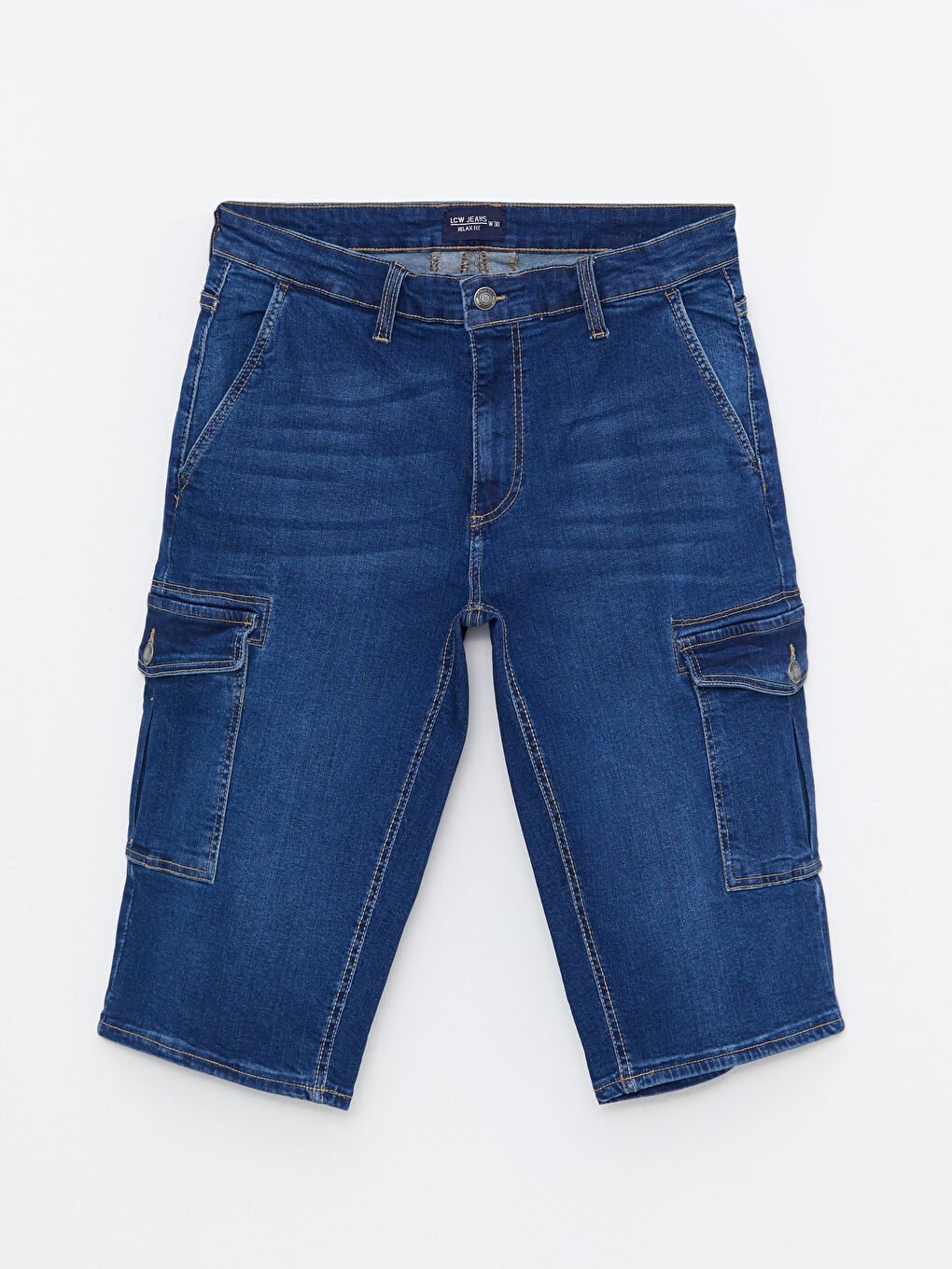 Comfortable Fit Men's Jean Bermuda Shorts-5