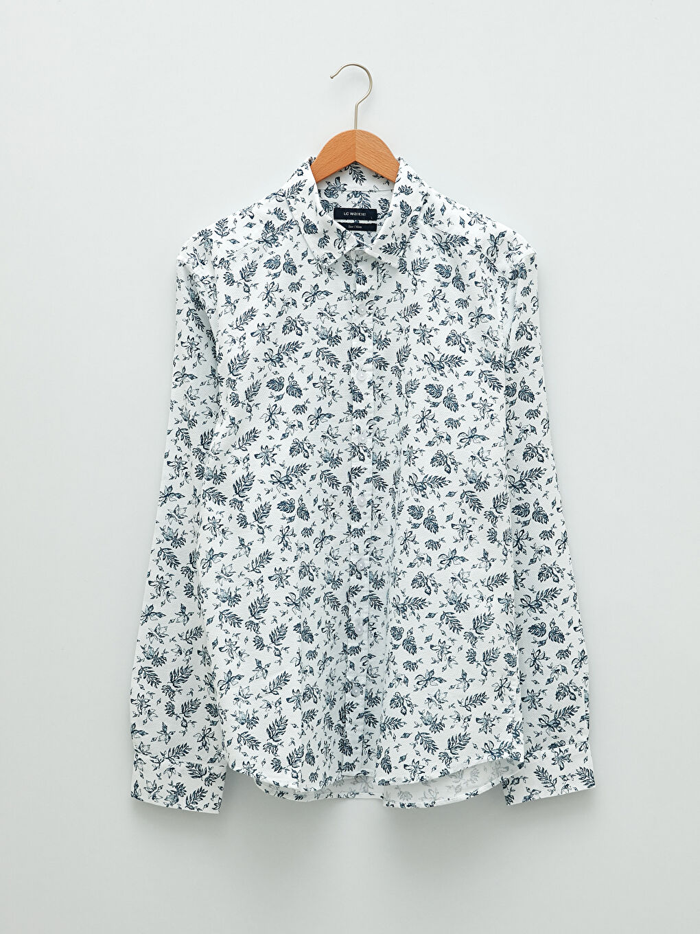 Slim Fit Long Sleeve Patterned Men's Shirt-5