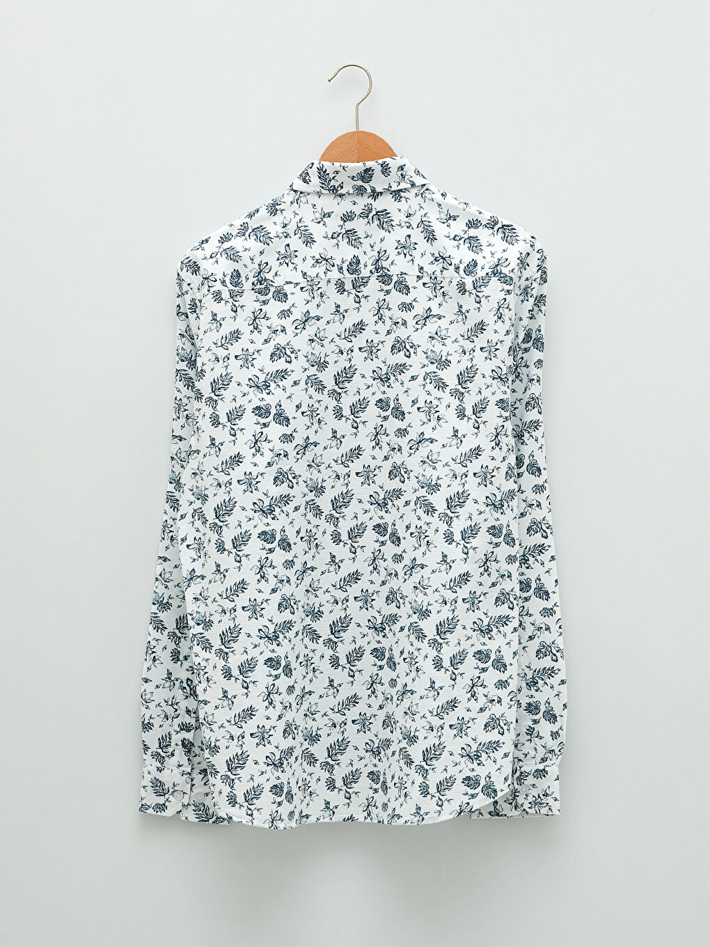 Slim Fit Long Sleeve Patterned Men's Shirt-6