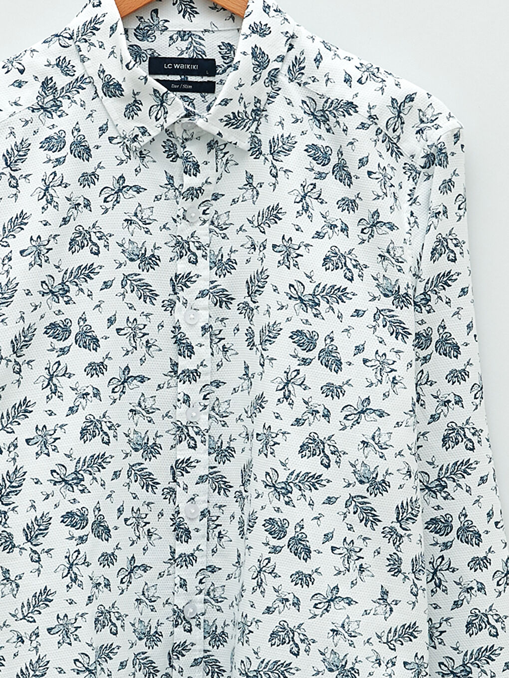 Slim Fit Long Sleeve Patterned Men's Shirt-7